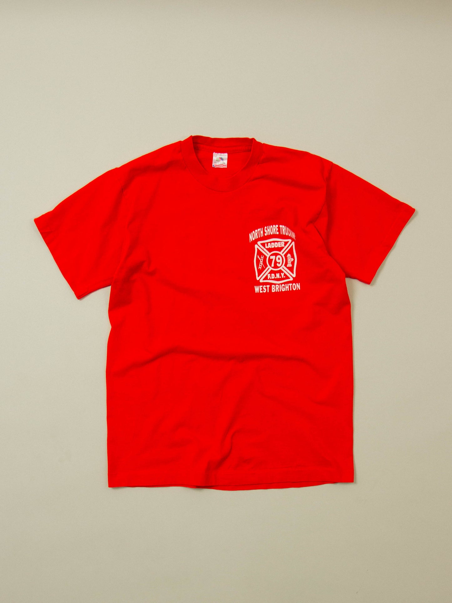 Vtg 1990s New York City Firefighter Single Stitch Tee - Made in USA (L)