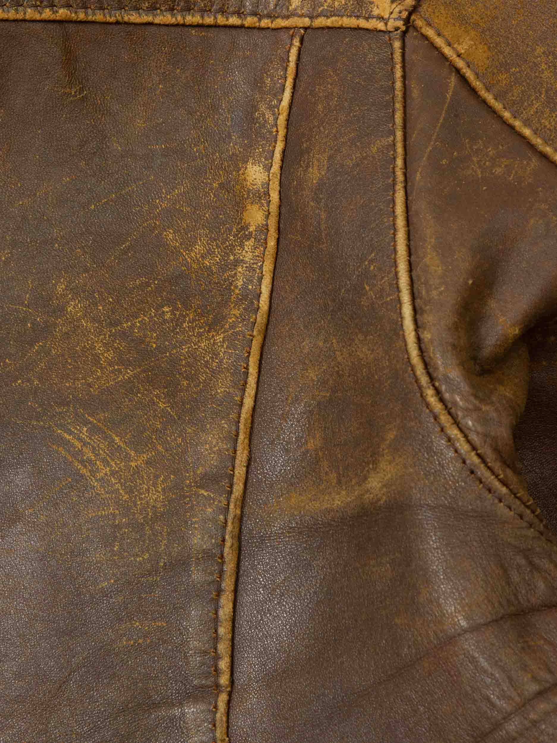 鬼ヒゲ 1950S LEVI’S SHORTHORN LEATHER JKT Vtg 1950s Levi's 'Short Horn' Big E Leather Jacket - Made in