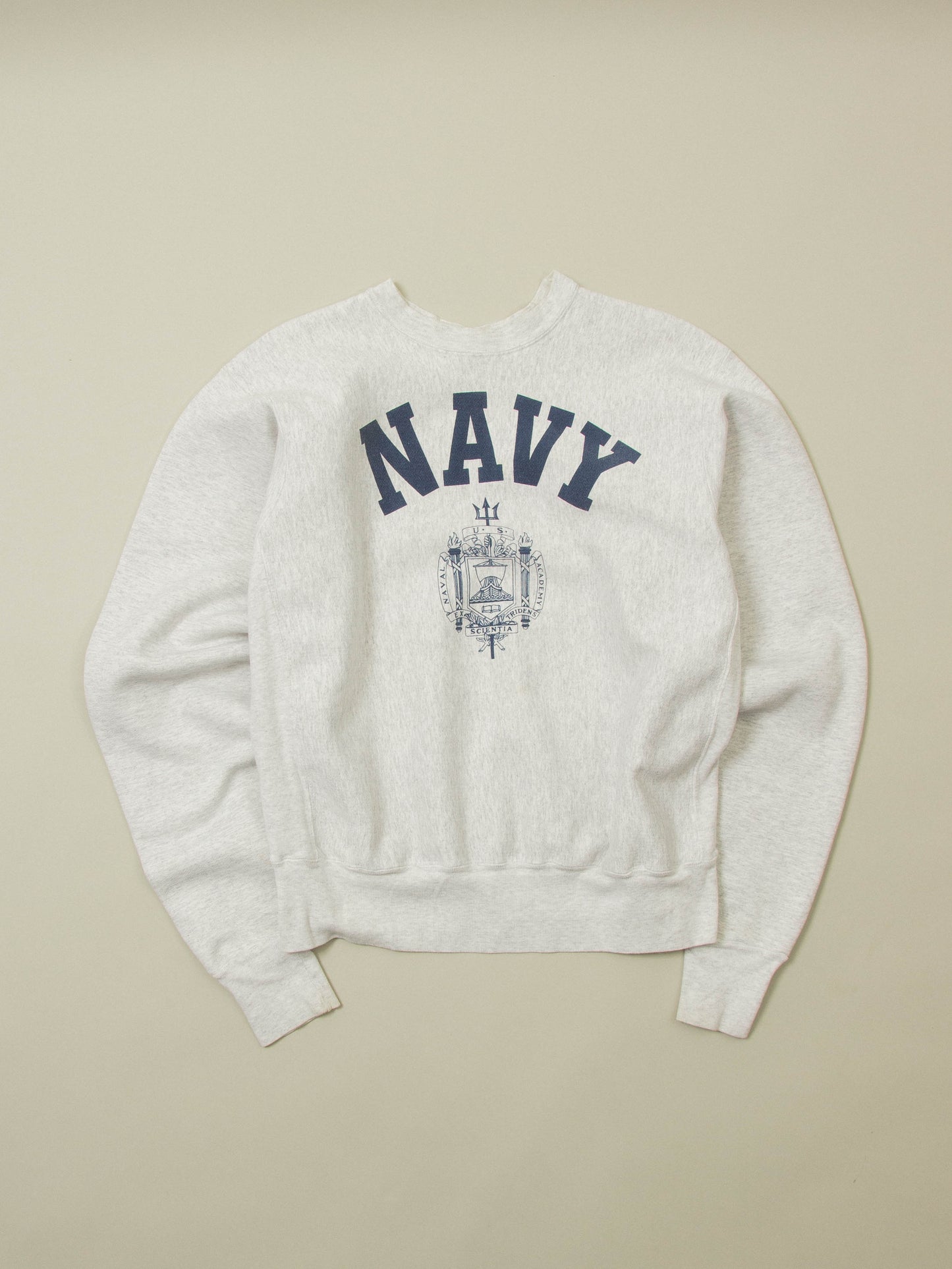 Vtg 1990s US Navy Reverse Weave Sweatshirt - Made in USA (XL)