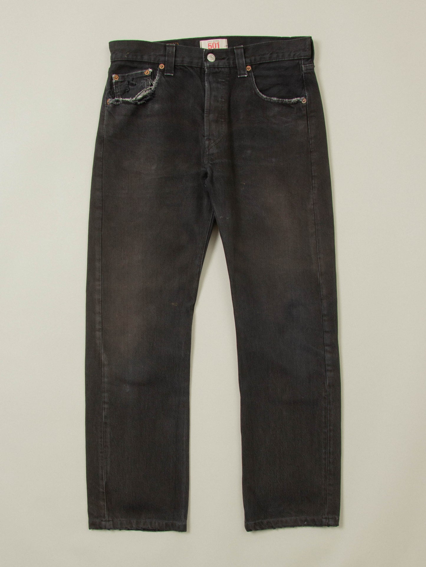 Vtg Faded Black Levi's 501 Jeans (30x29)