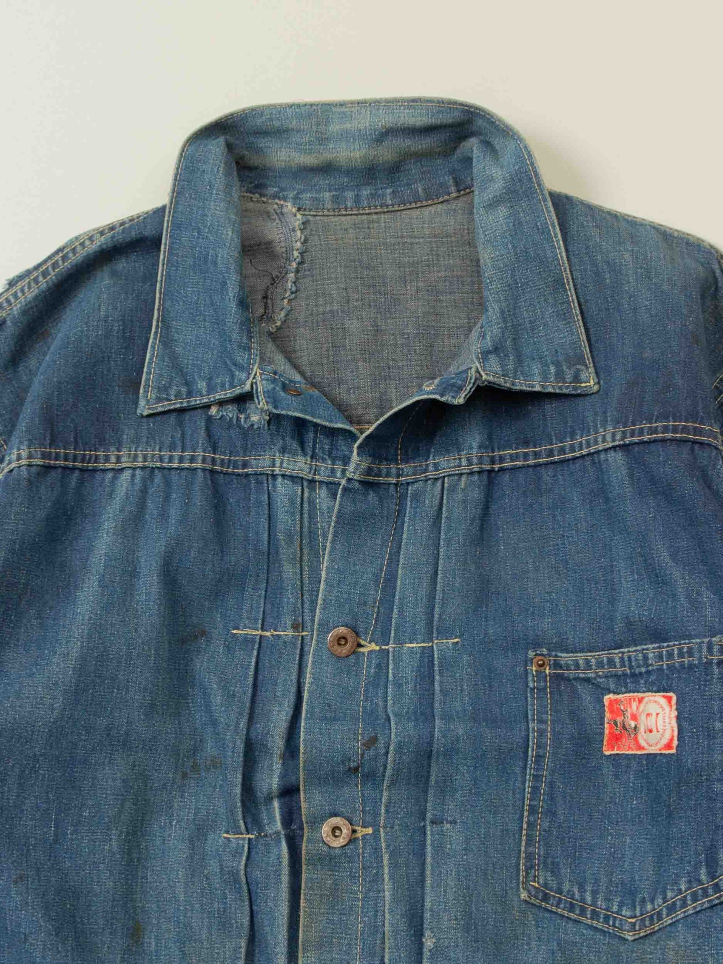 Vtg 1940s Montgomery Ward 101 Type 1 Denim Jacket - Made in USA (L)