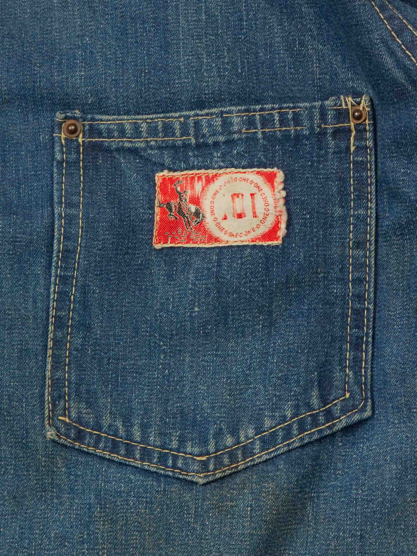 Vtg 1940s Montgomery Ward 101 Type 1 Denim Jacket - Made in USA (L)