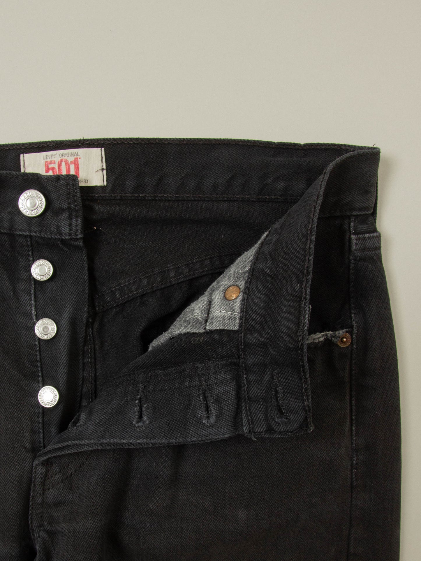 Vtg Faded Black Levi's 501 Jeans (30x29)