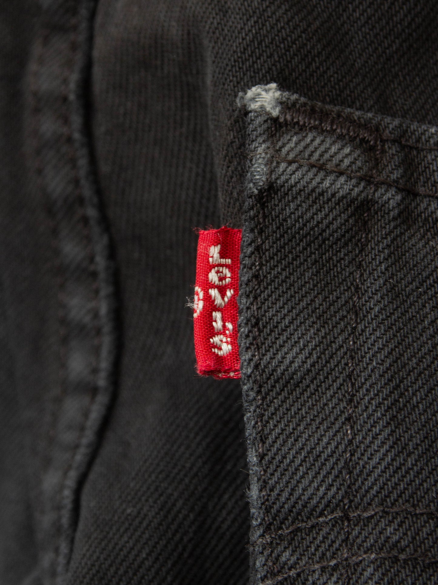 Vtg Faded Black Levi's 501 Jeans (30x29)