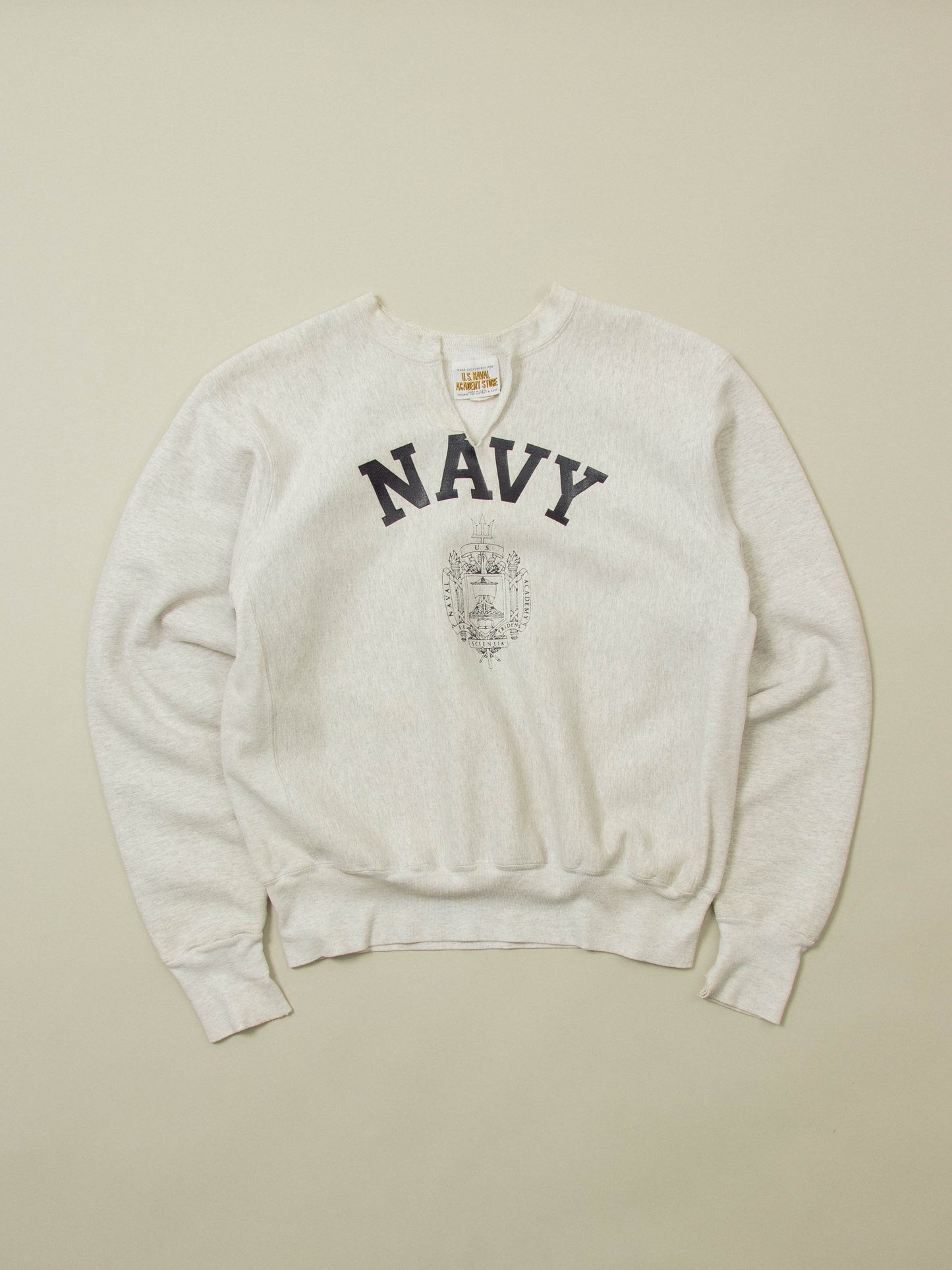 Vtg 1990s US Navy Reverse Weave Sweatshirt - Made in USA (L)