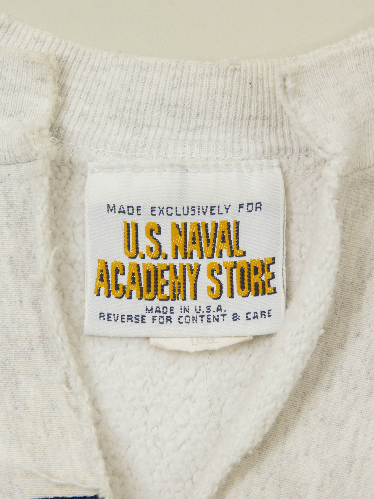 Vtg 1990s US Navy Reverse Weave Sweatshirt - Made in USA (L)