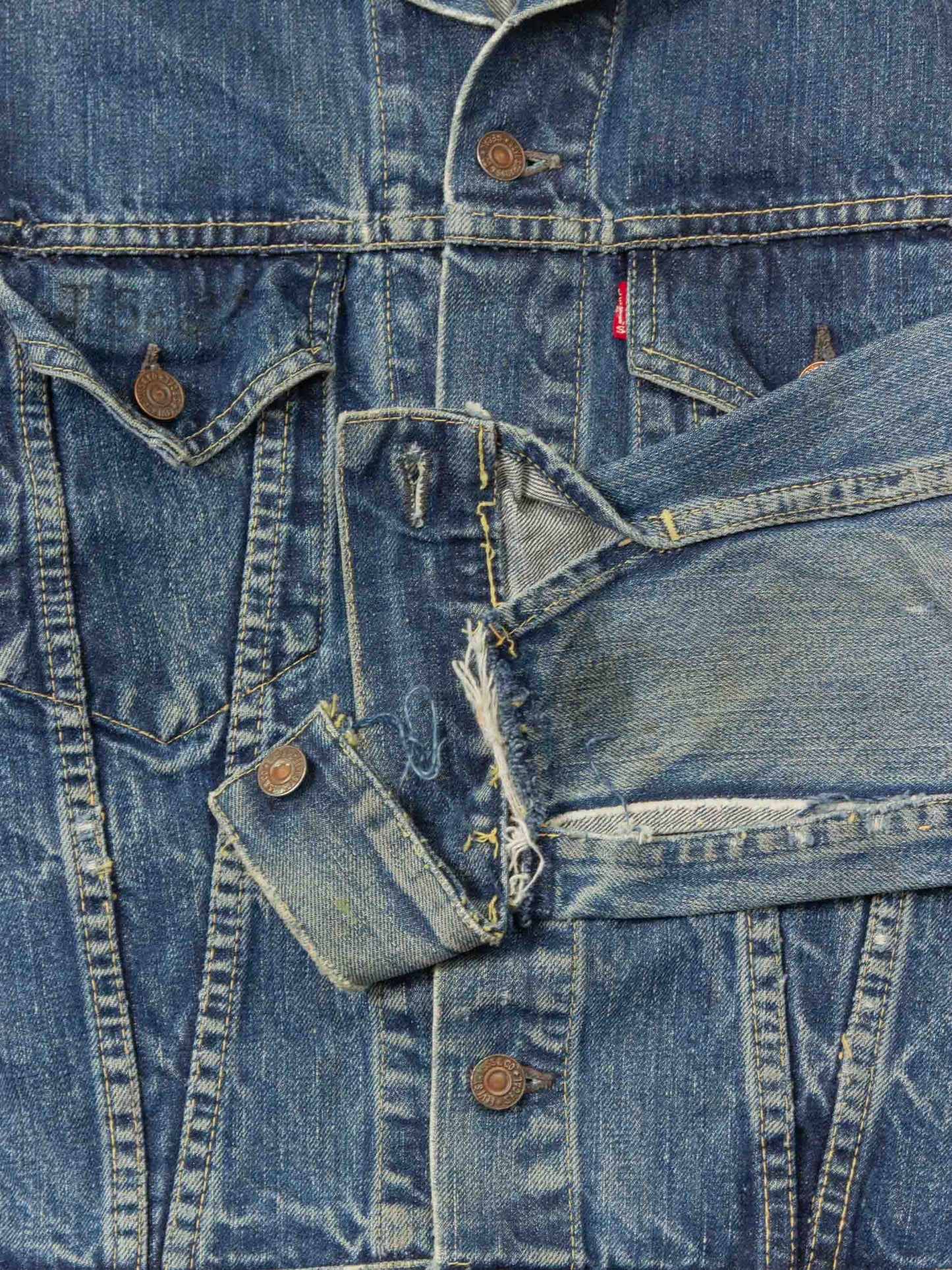 Vtg 1960s Levi's 557XX Big E Denim Jacket (S)