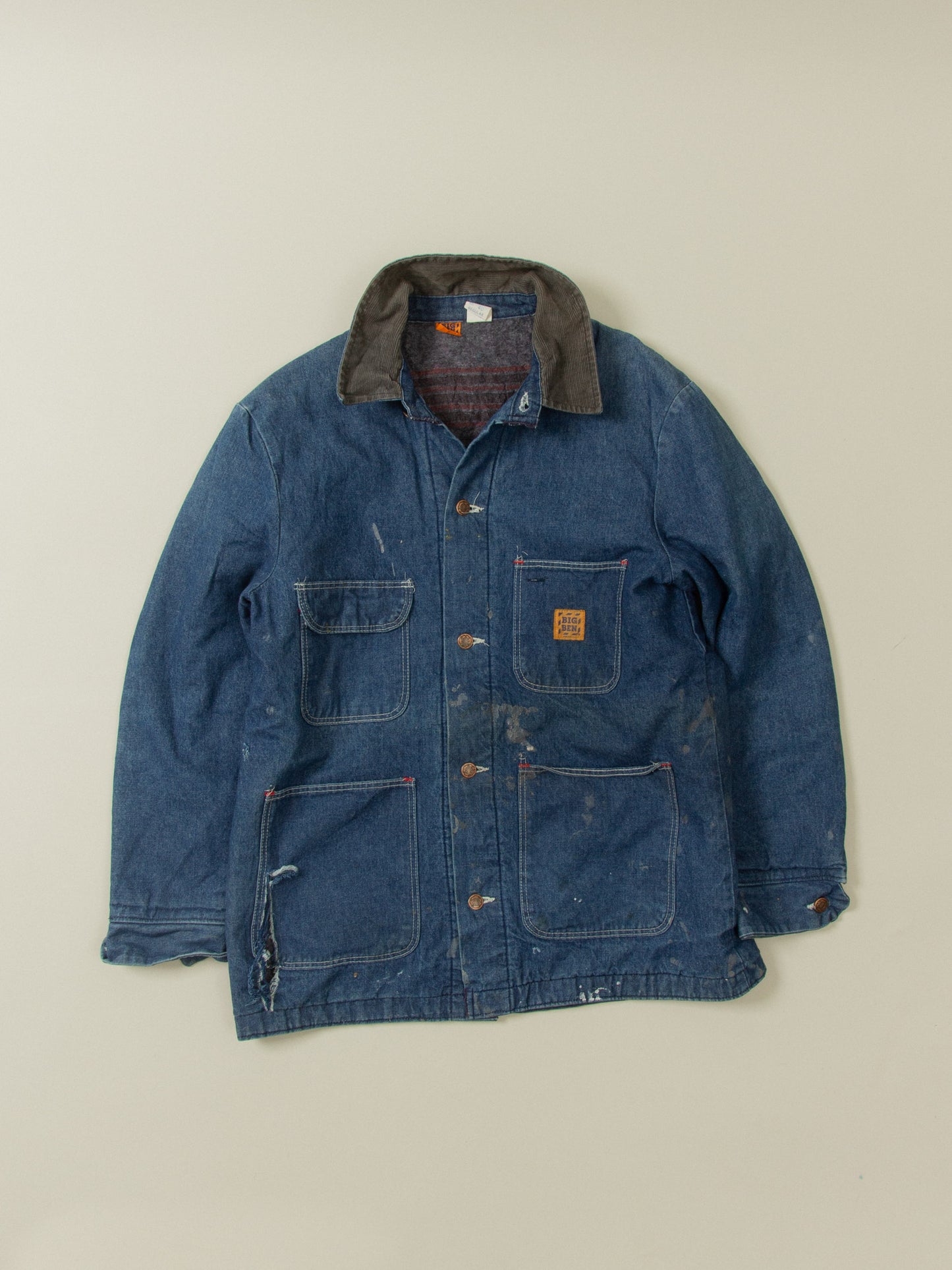 Vtg 1980s Big Ben Lined Chore Loco Jacket - Made in USA (M)