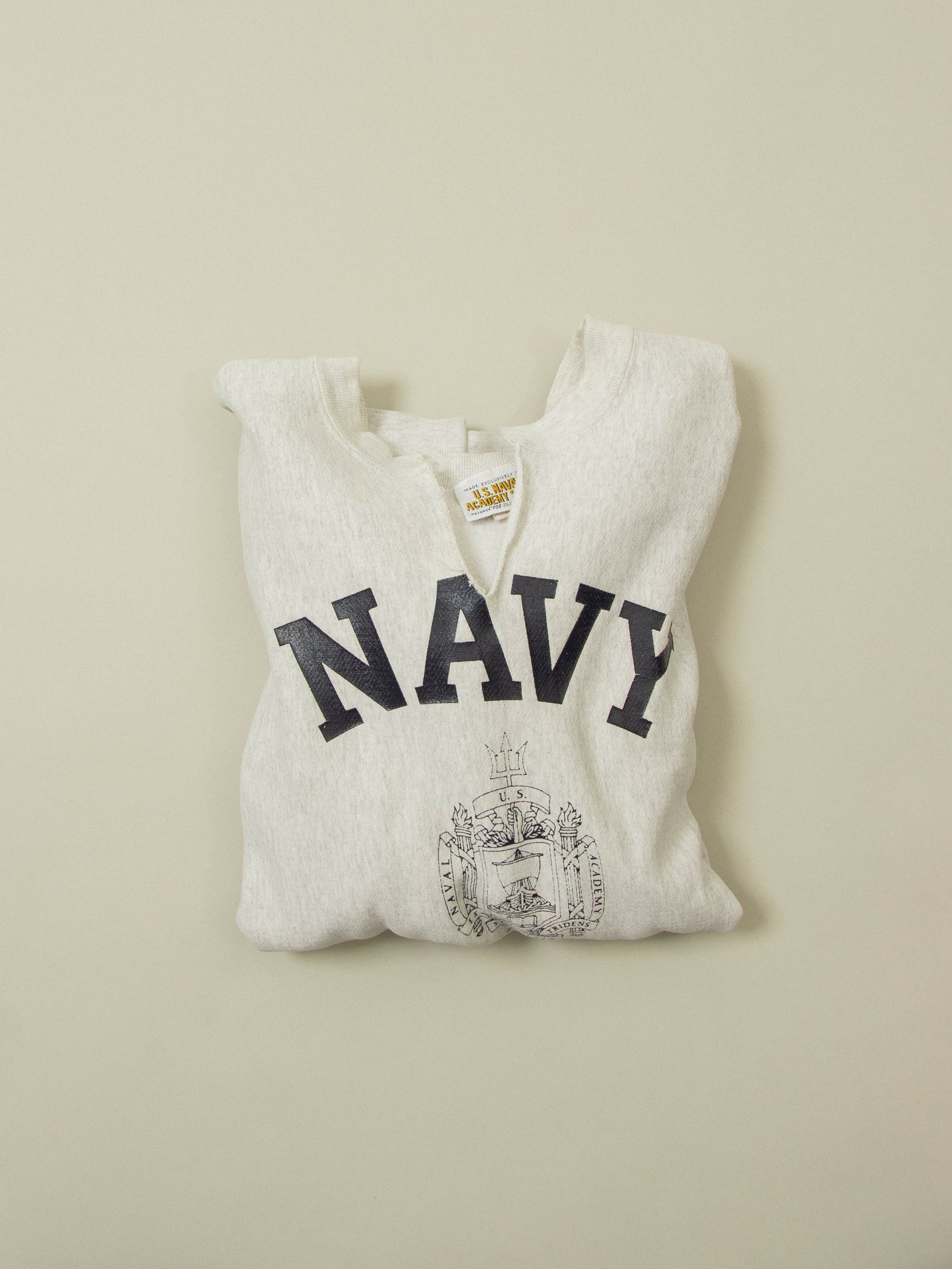 Vtg 1990s US Navy Reverse Weave Sweatshirt - Made in USA (L)