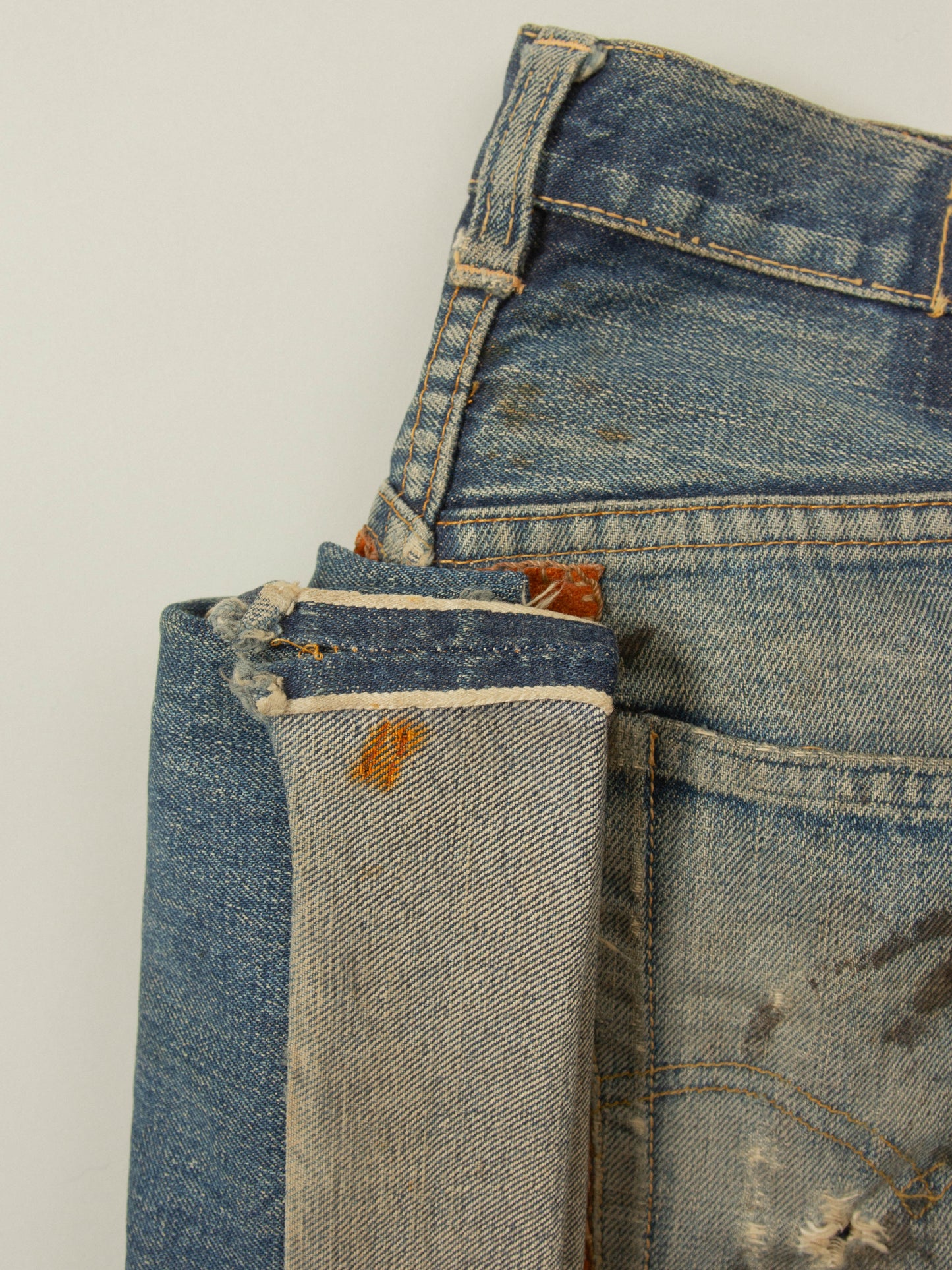 Vtg 1960s Patchwork Selvedge Levi's 505 - Made in USA (28x31)