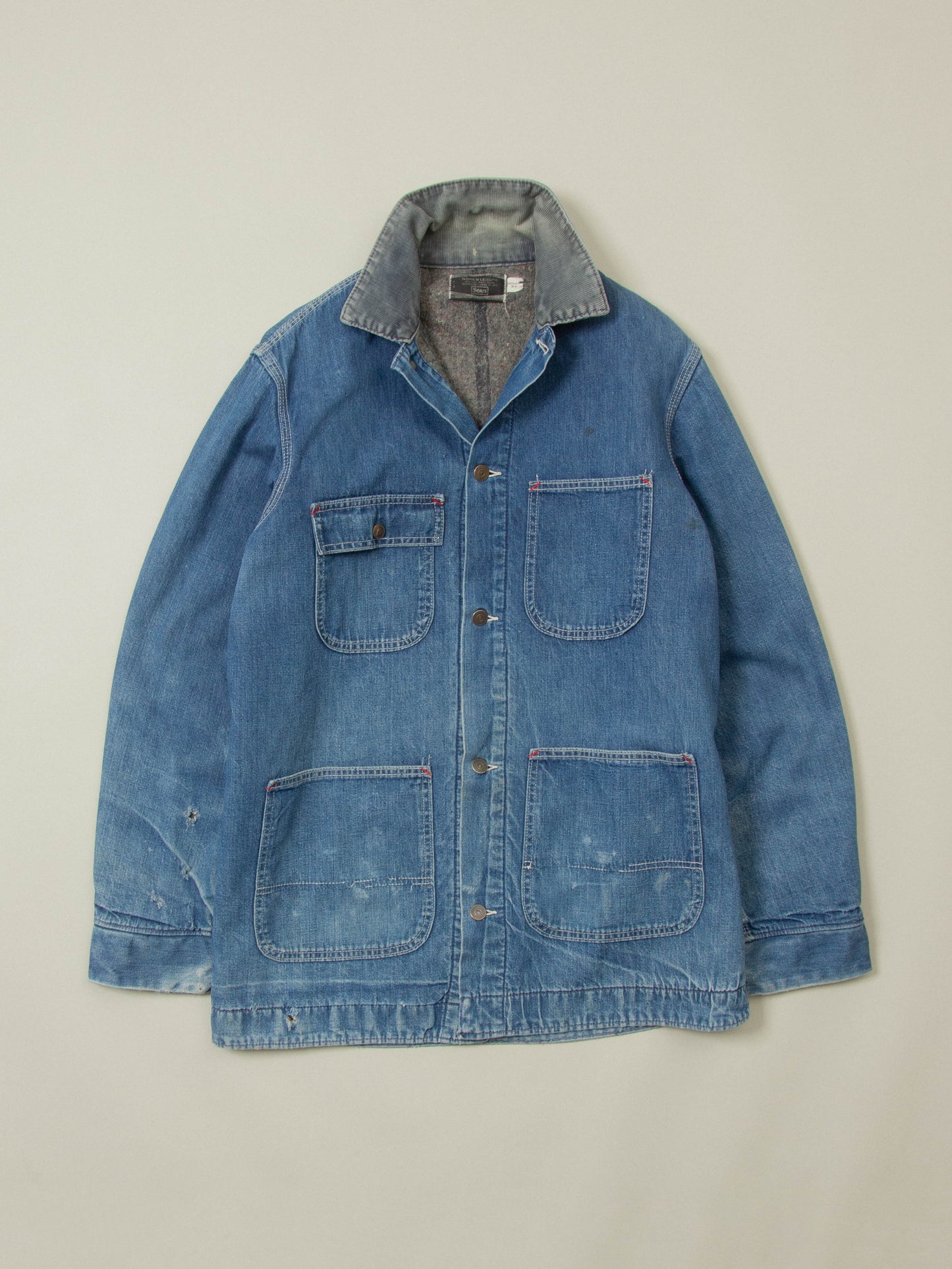 Vtg 1970s Sears Lined Loco Chore Denim Jacket (M/L)