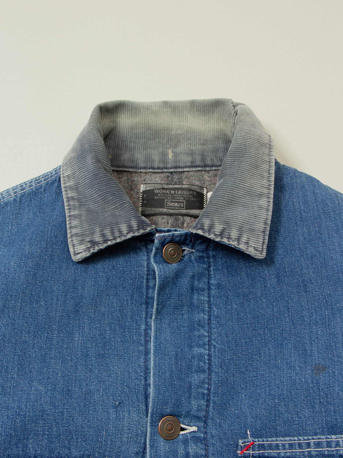 Vtg 1970s Sears Lined Loco Chore Denim Jacket (M/L)
