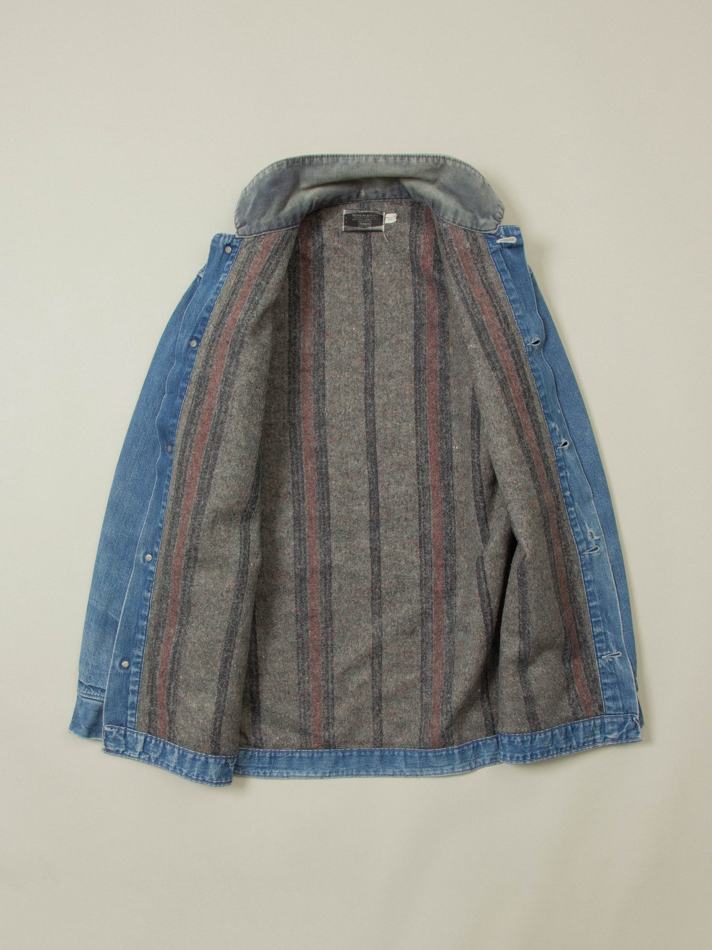 Vtg 1970s Sears Lined Loco Chore Denim Jacket (M/L)