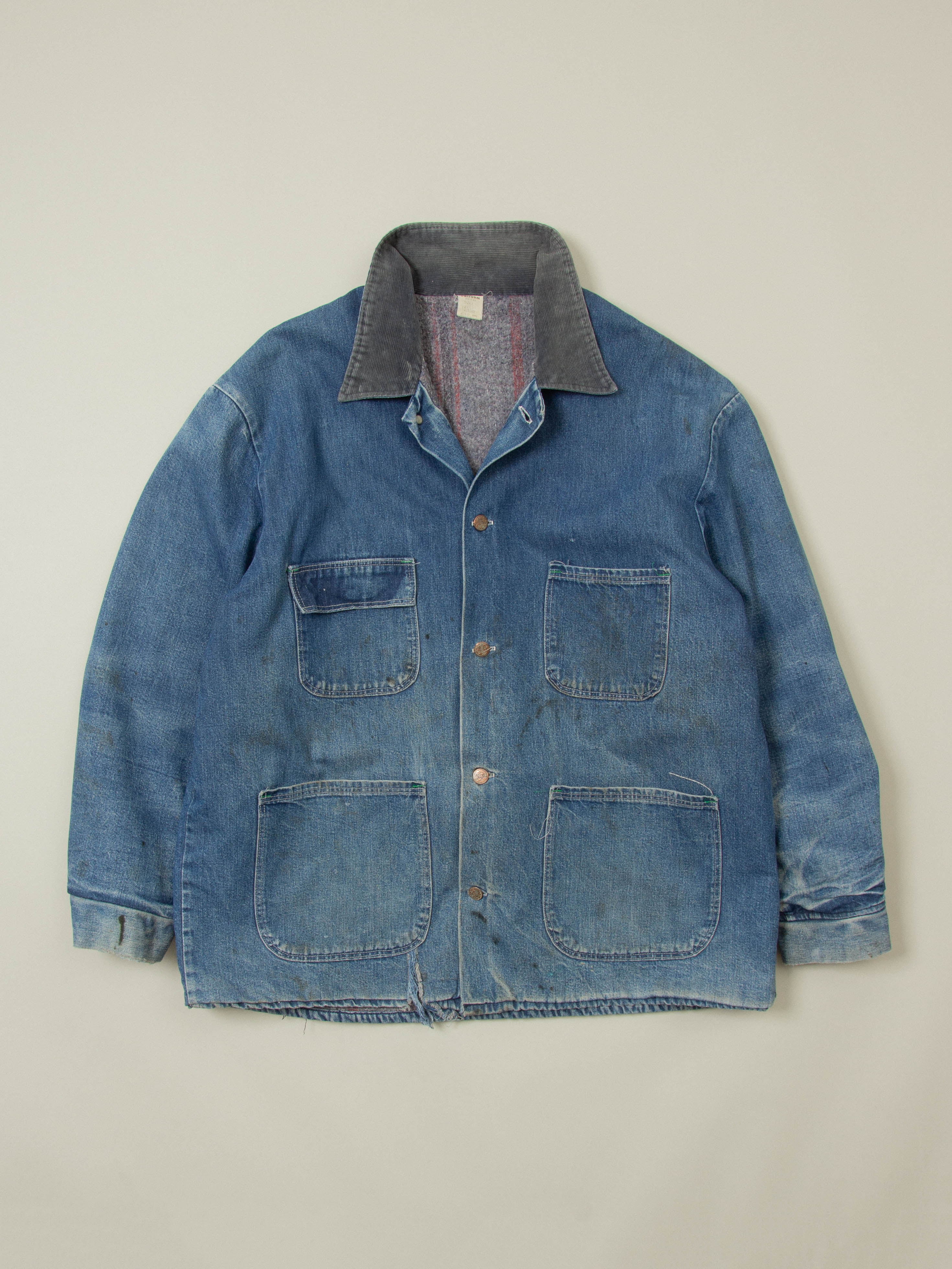 Vtg 1970s Lined Loco Chore Denim Jacket – Made in USA (L