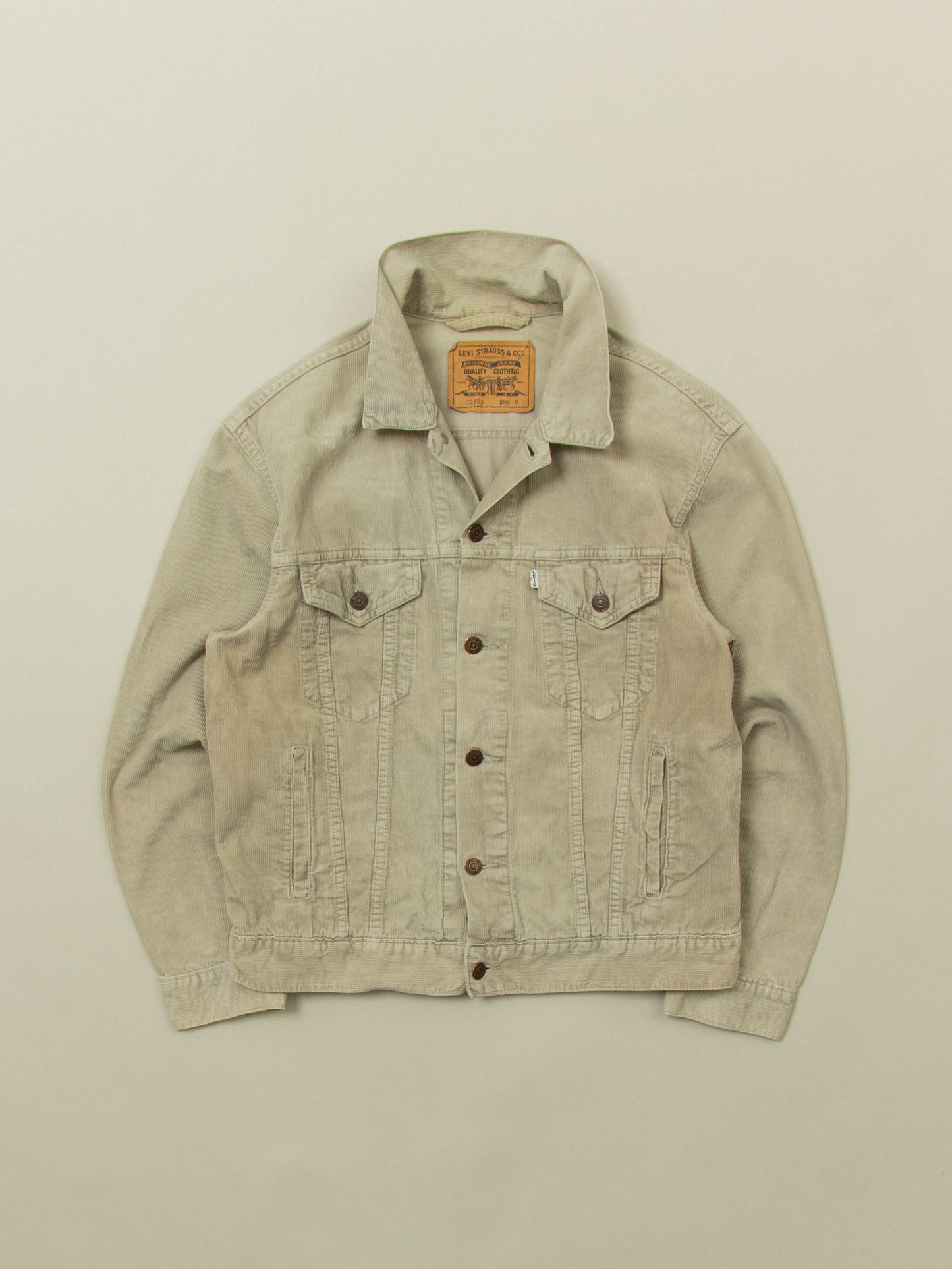 Vtg 1990s Levi's White Tab Corduroy Jacket – Made in Italy (M)