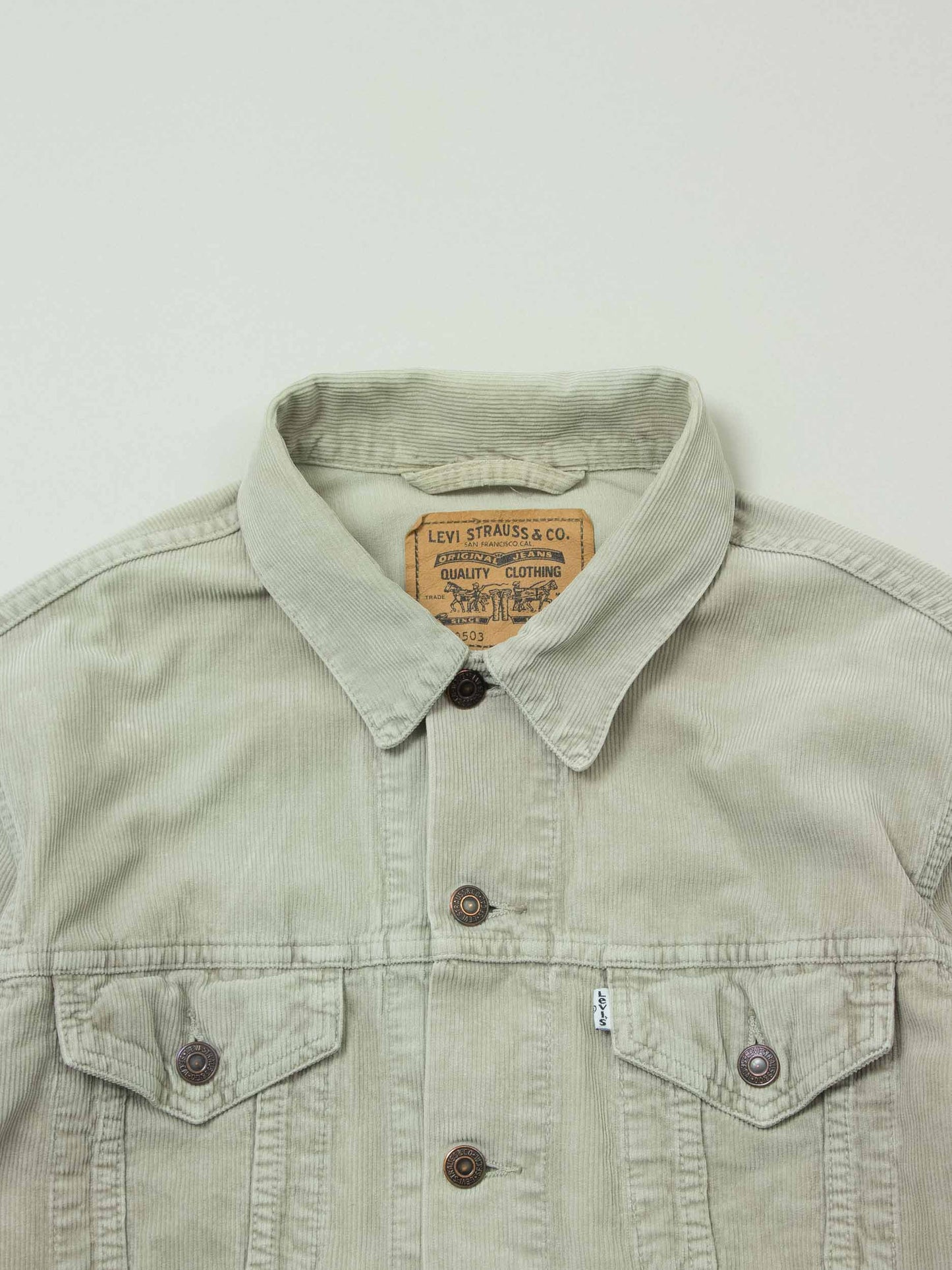 Vtg 1990s Levi's White Tab Corduroy Jacket – Made in Italy (M)