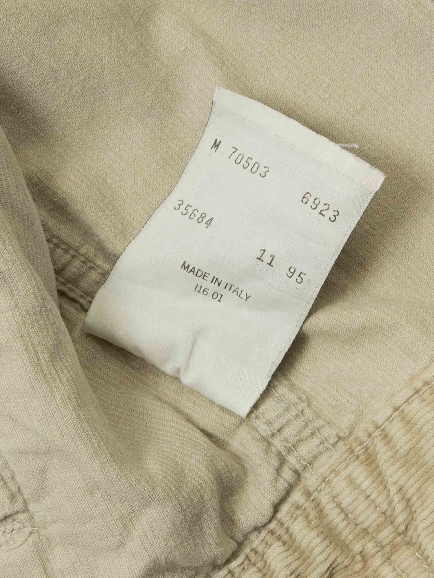 Vtg 1990s Levi's White Tab Corduroy Jacket – Made in Italy (M)