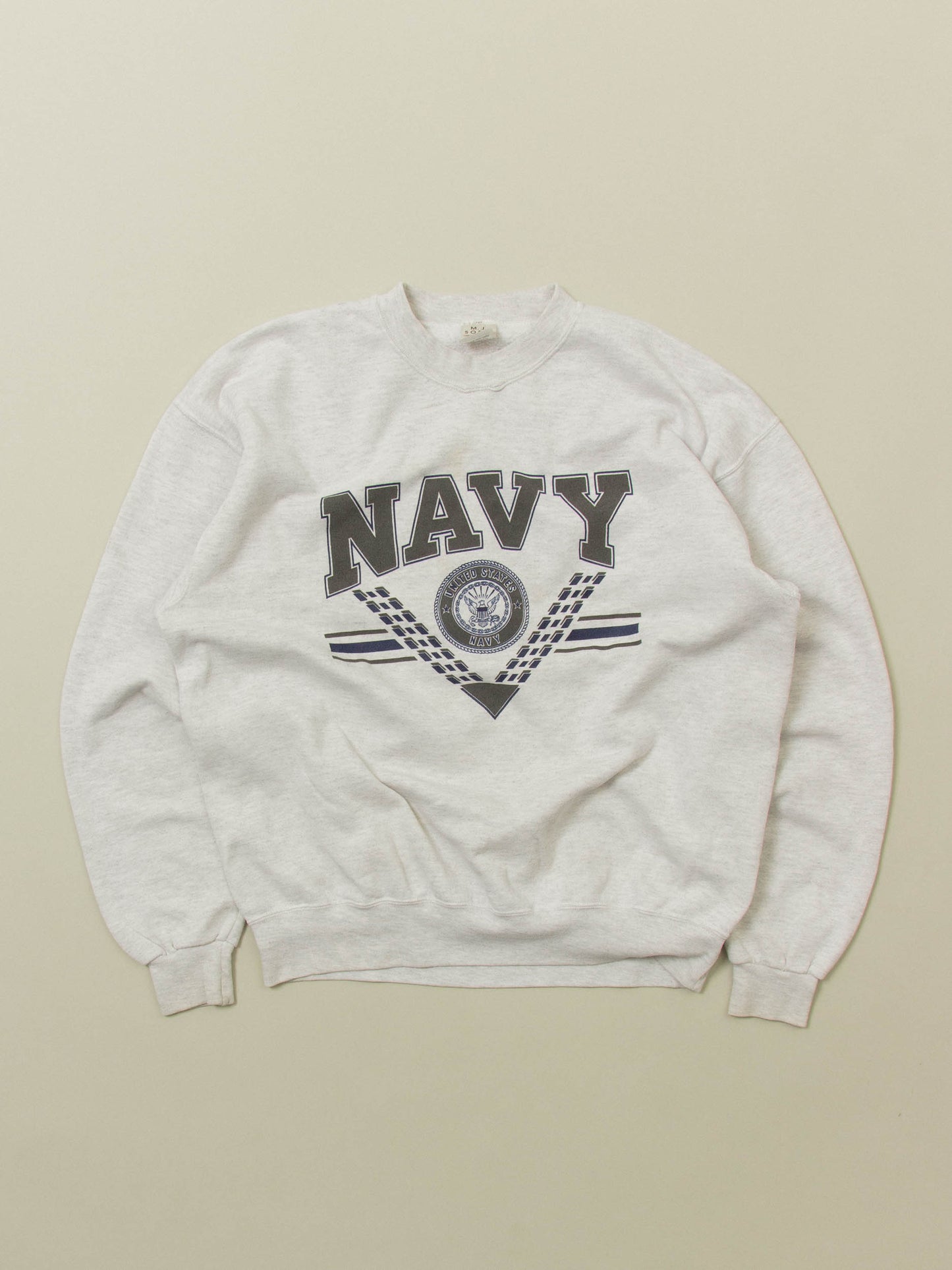Vtg 1990s US Navy Reflective Logo Sweatshirt – Made in USA (XL)