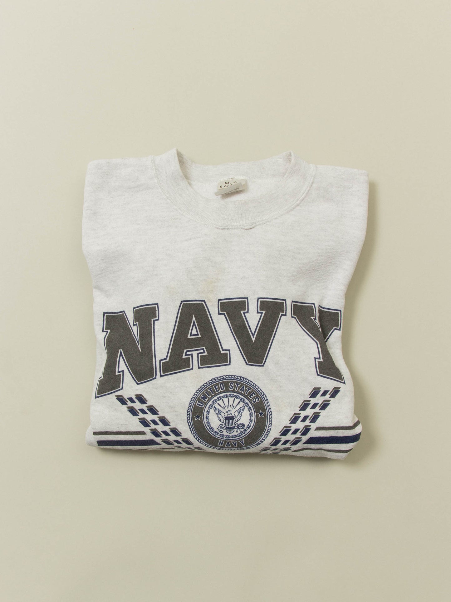 Vtg 1990s US Navy Reflective Logo Sweatshirt – Made in USA (XL)