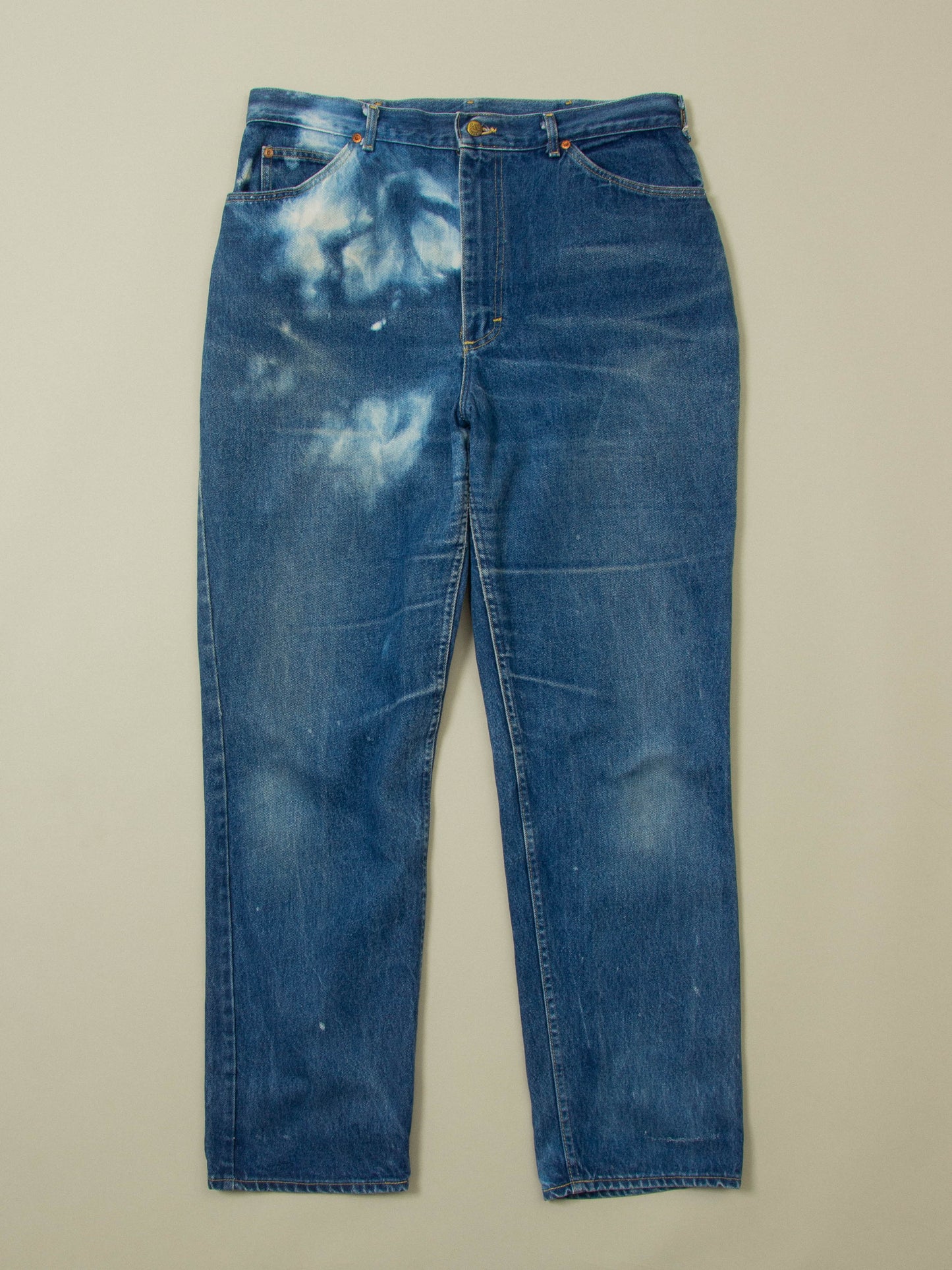 Vtg 1980s Lee Riders Bleached Jeans - Made in USA (36x33)