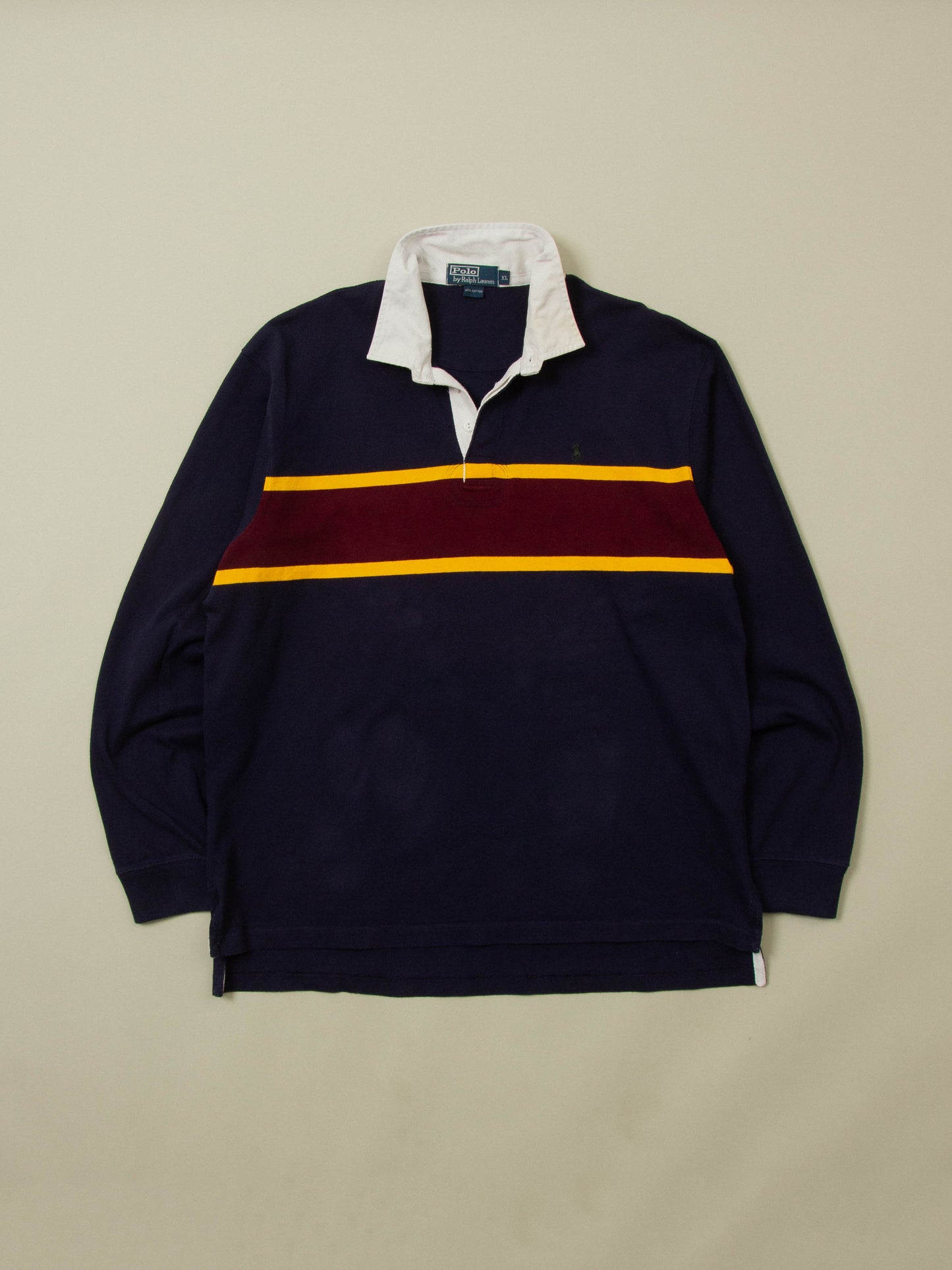 Vtg 1990s Polo Ralph Lauren Rugby Shirt (XL)