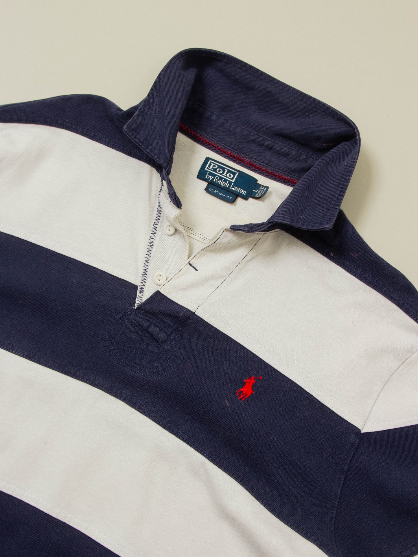Vtg 1990s Polo Ralph Lauren Rugby Shirt (L)