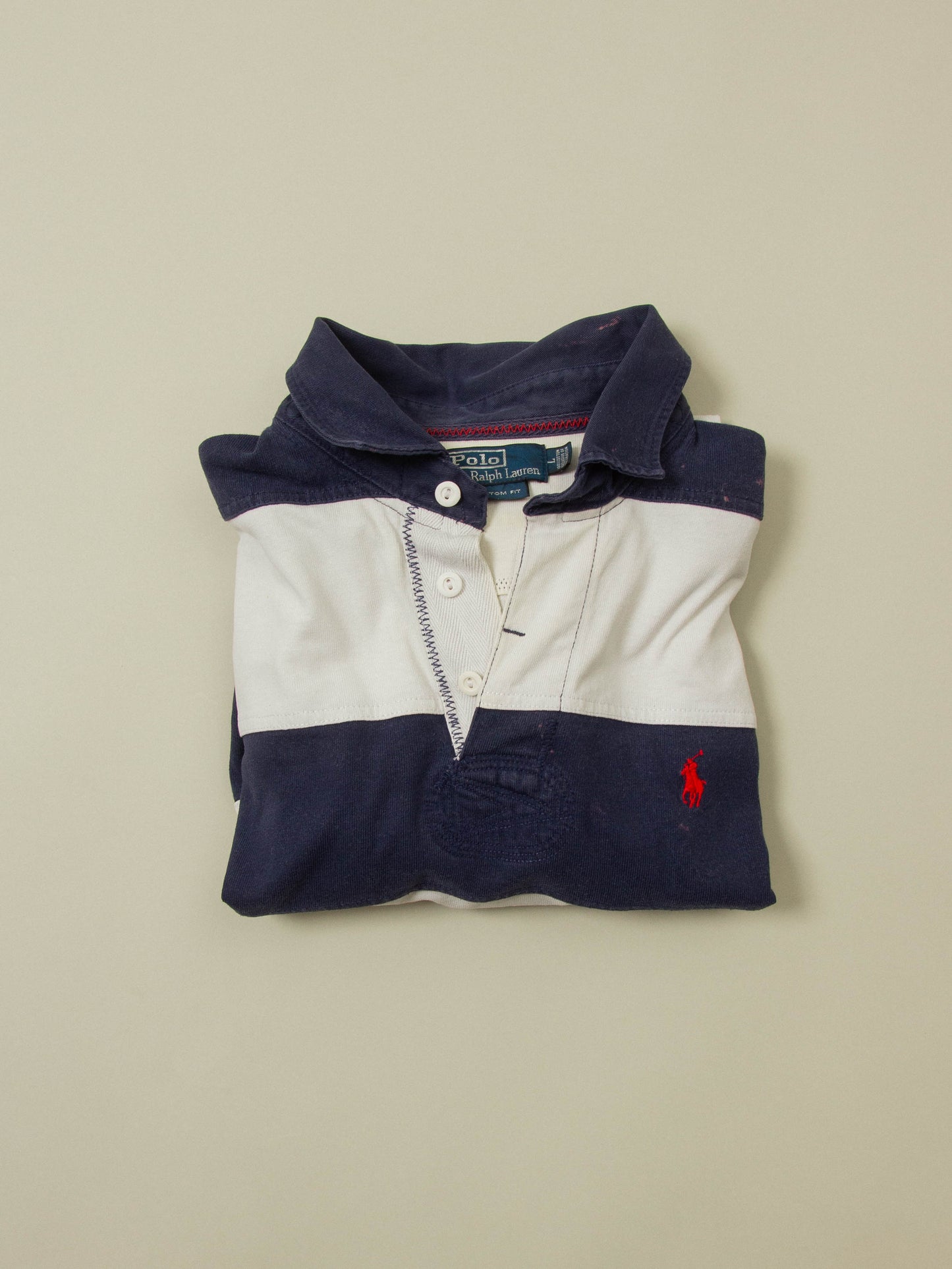 Vtg 1990s Polo Ralph Lauren Rugby Shirt (L)
