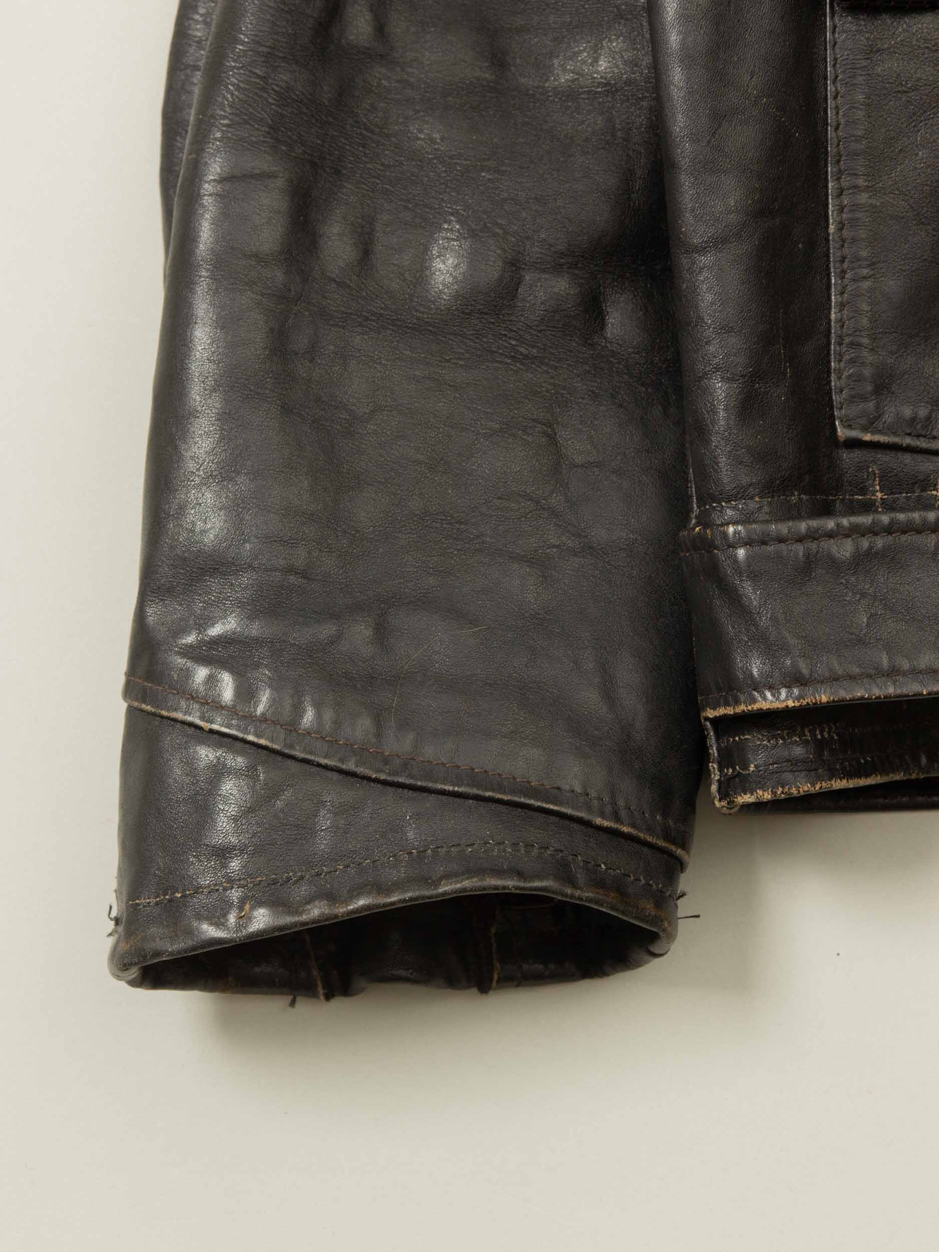 Vtg 1960s Brimaco D Pocket Leather Jacket - Made in Canada (M