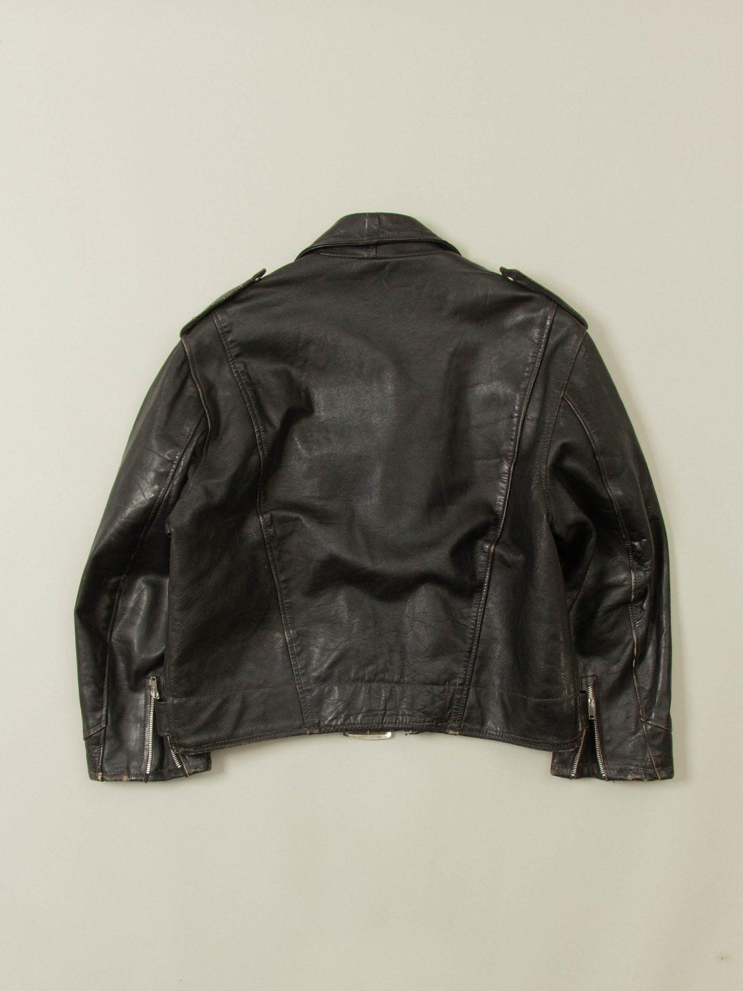 Vtg 1960s Brimaco D Pocket Leather Jacket - Made in Canada (M)