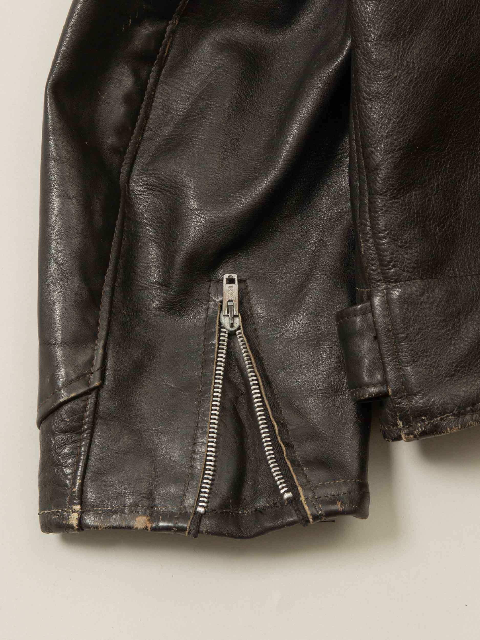 Vtg 1960s Brimaco D Pocket Leather Jacket - Made in Canada (M