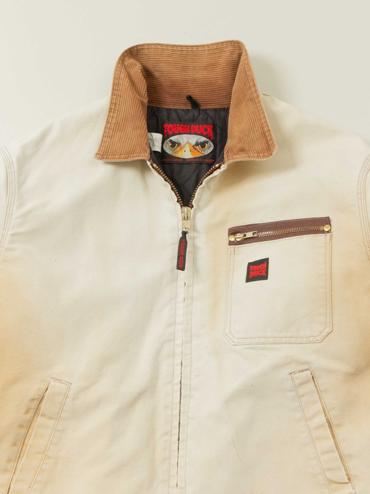 Vtg 1980s Tough Duck Canvas Work Jacket - Made in Canada (L)
