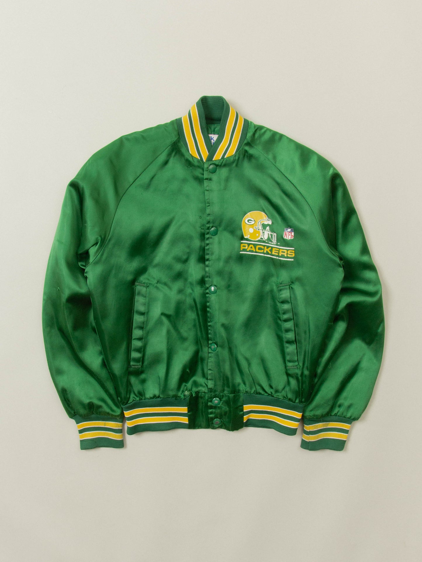 Vtg 1990s Green Bay Packers Nylon Sports Jacket - Made in USA (XS)
