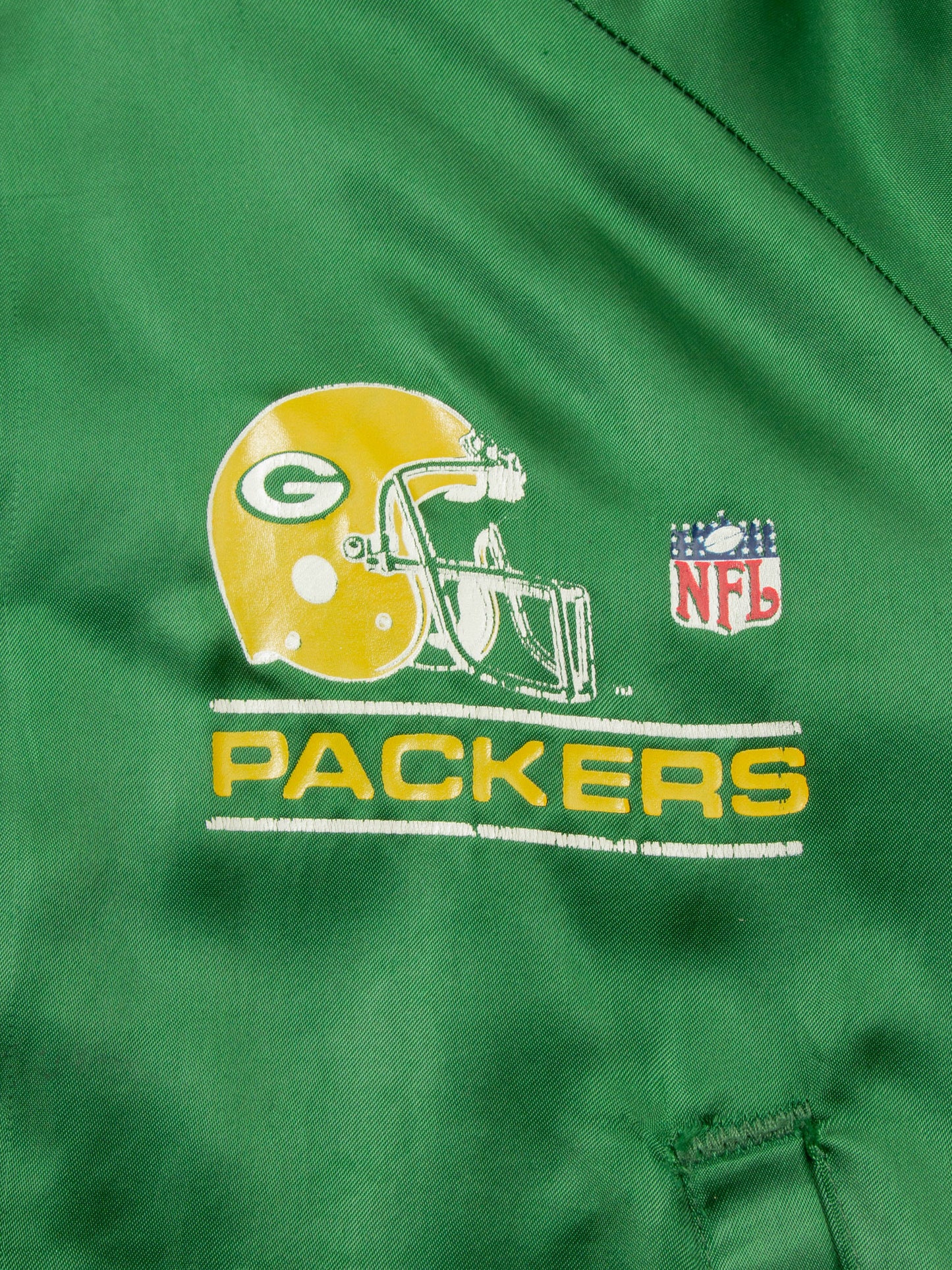 Vtg 1990s Green Bay Packers Nylon Sports Jacket - Made in USA (XS)