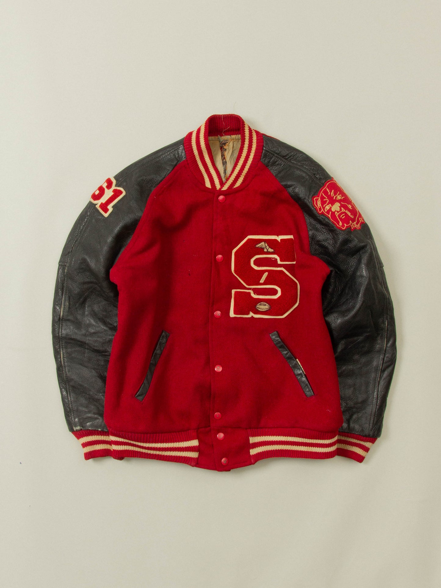 Vtg 1960s 'Bulldogs' Varsity College Jacket - Made in USA (S)