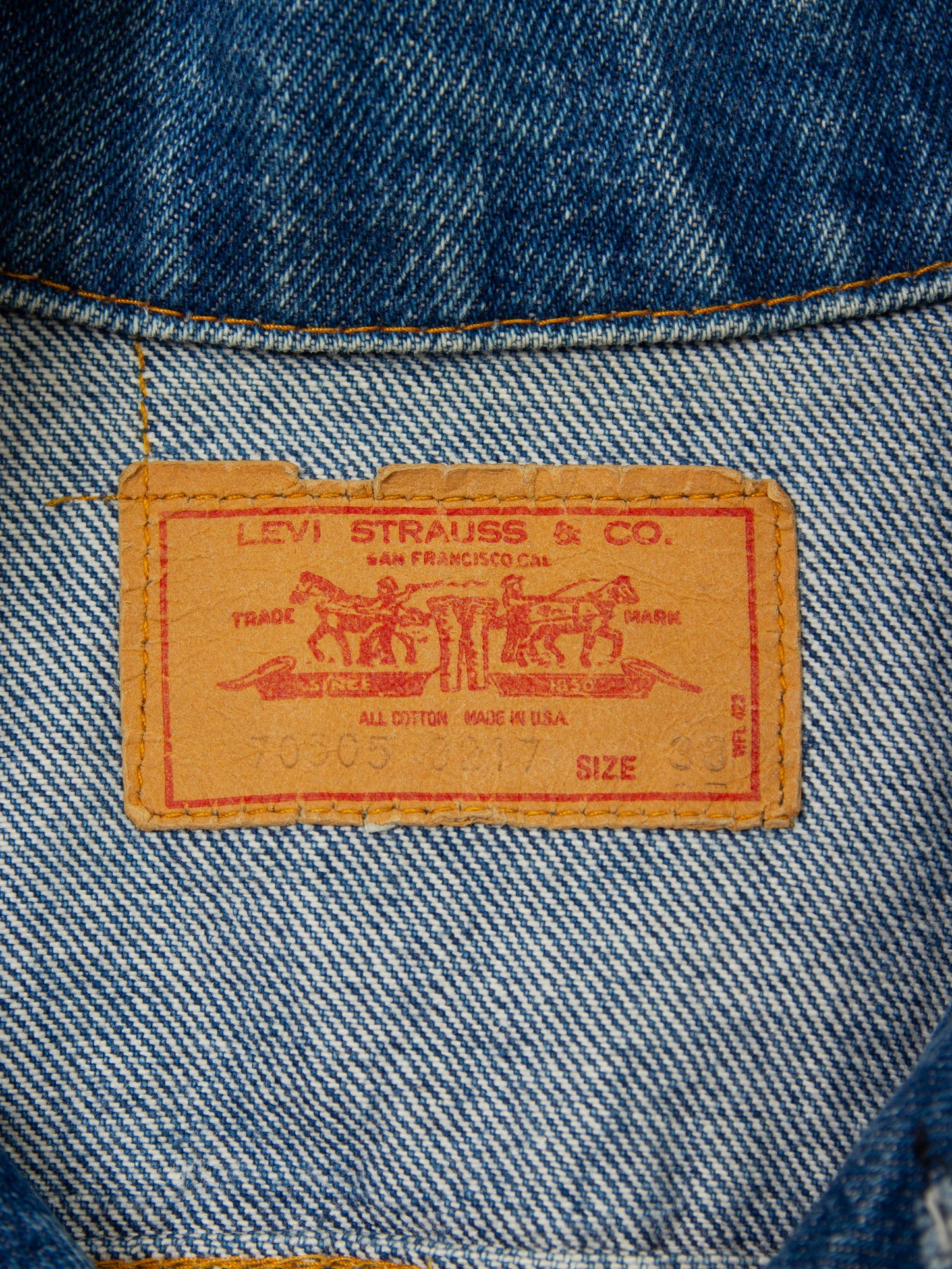 Vtg 1980s Levi's Denim Jacket - Made USA (S)