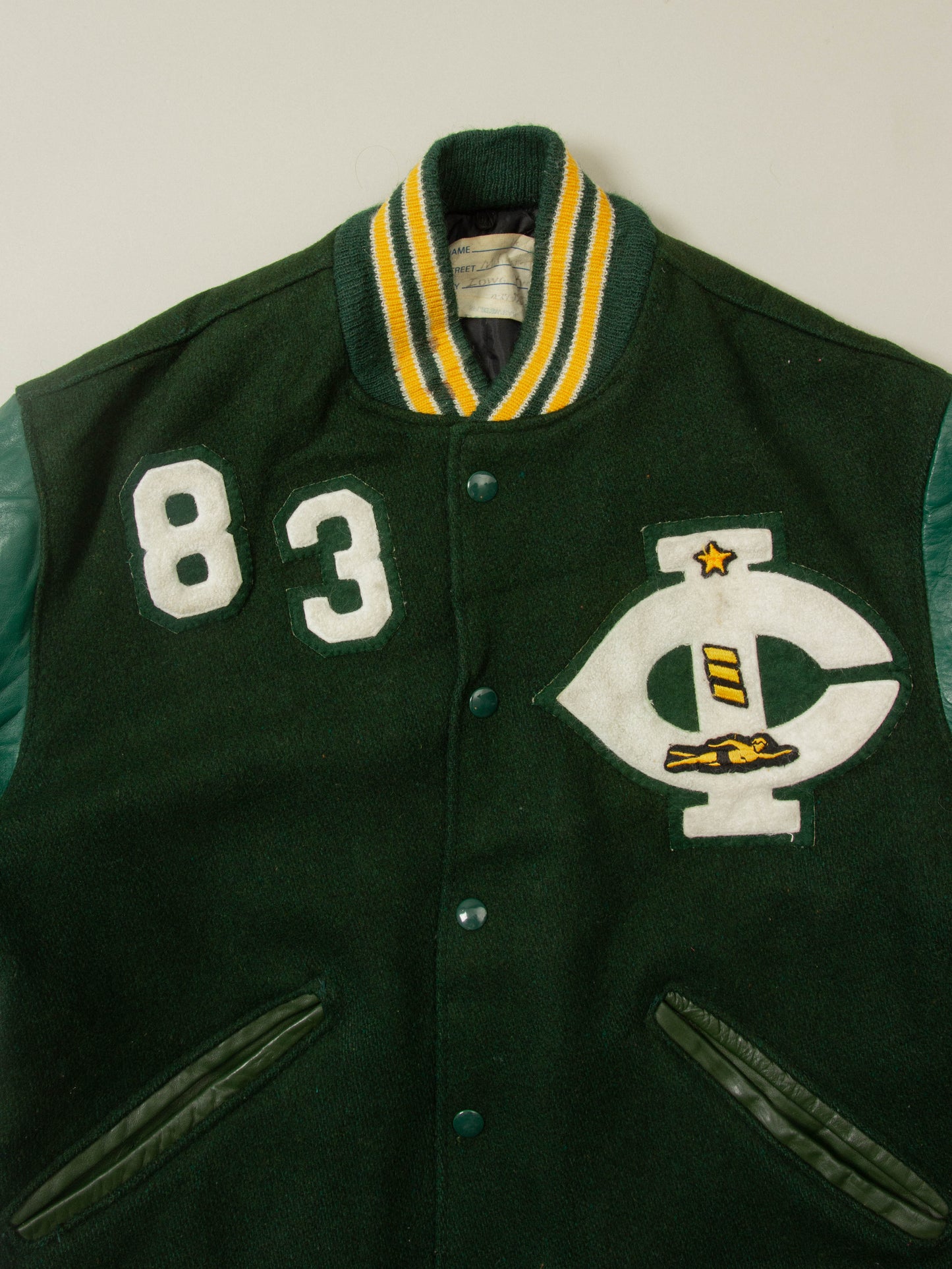 Vtg 1980s DeLong Varsity Wool Jacket (S)