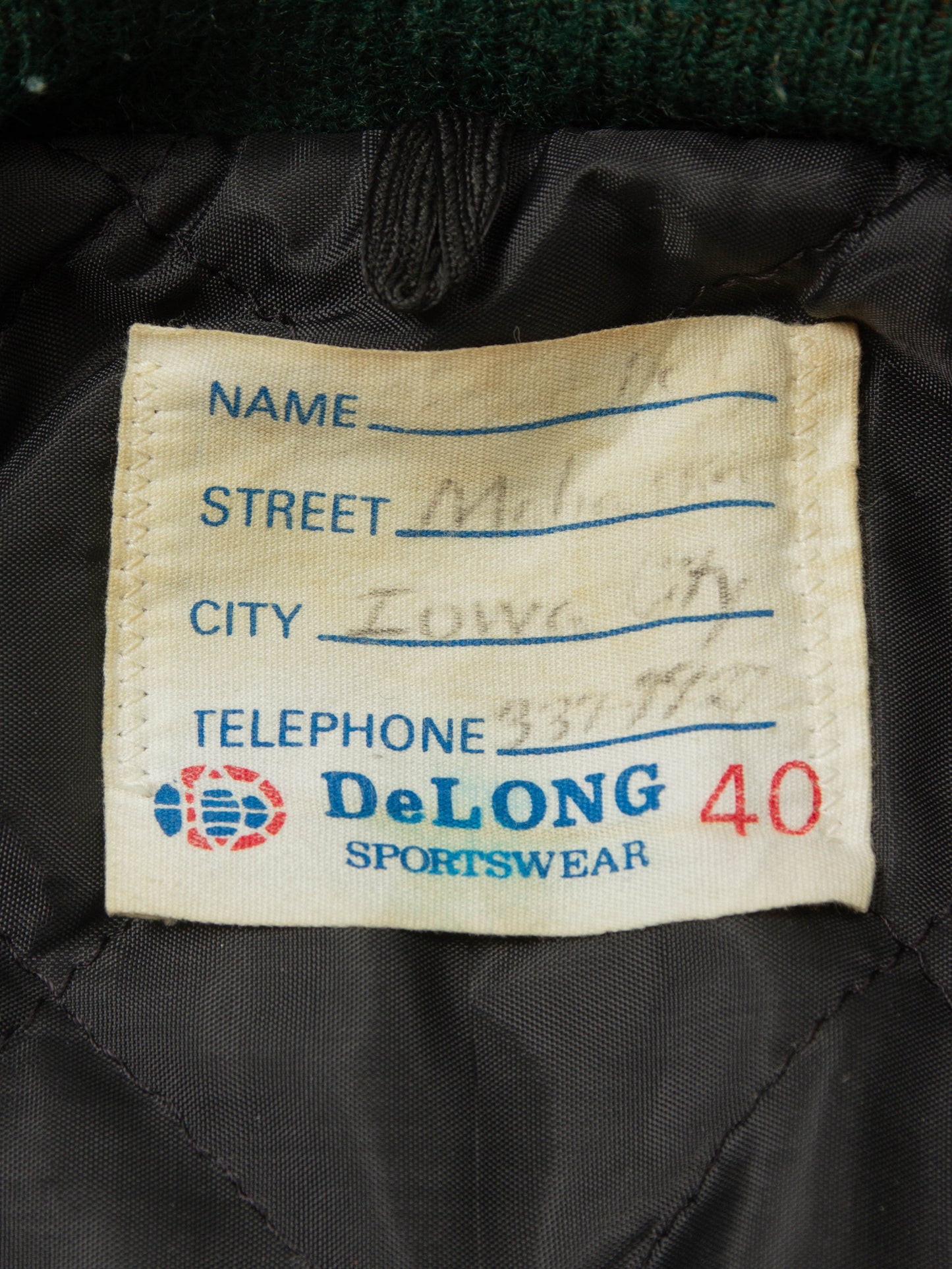 Vtg 1980s DeLong Varsity Wool Jacket (S)
