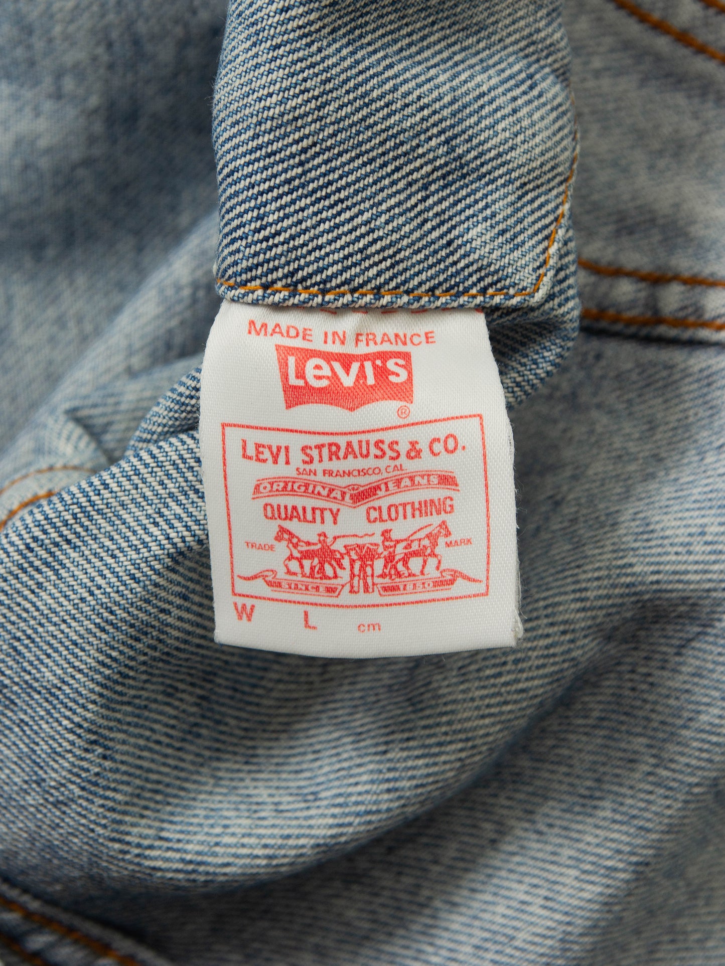 Vtg 1980s Levi's Denim Jacket - Made in France (M)