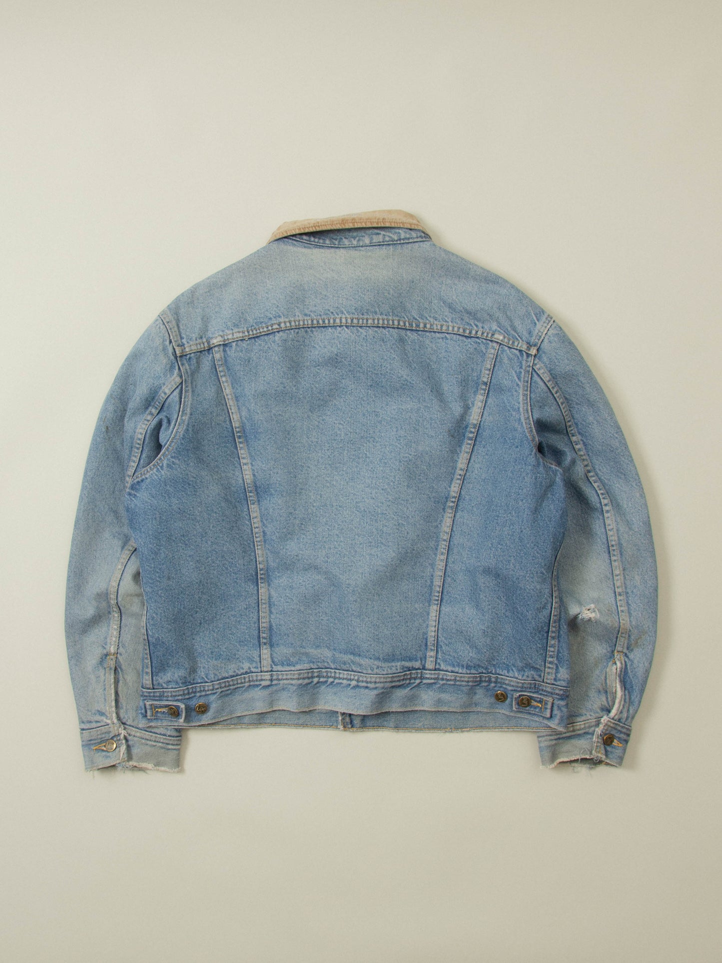 Vtg 1980s Lee Storm Rider Lined Denim Jacket (L)