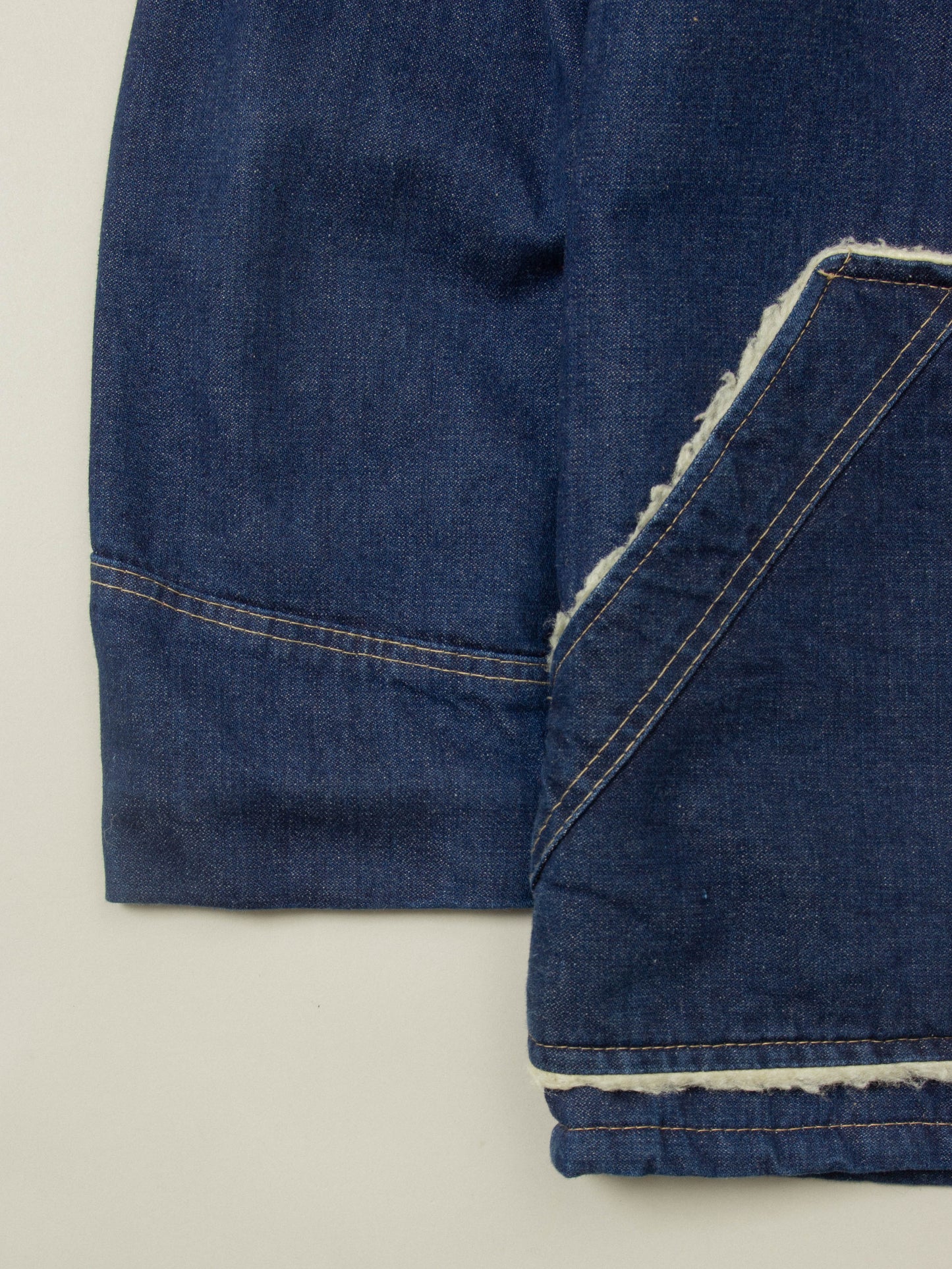 Vtg 1970s Wiman Sherpa Denim Coat - Made in USA (M)