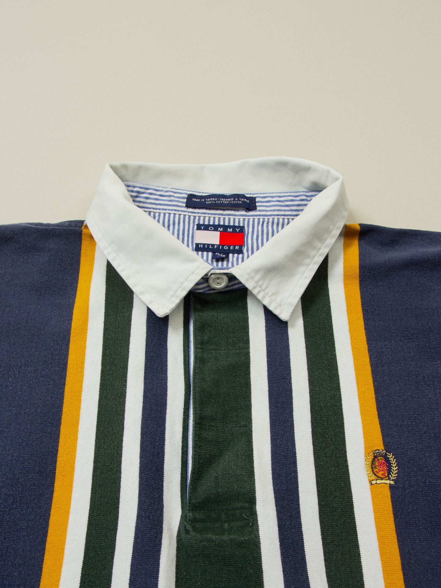 Vtg 1990s Tommy Hilfiger Rugby Shirt (XL)