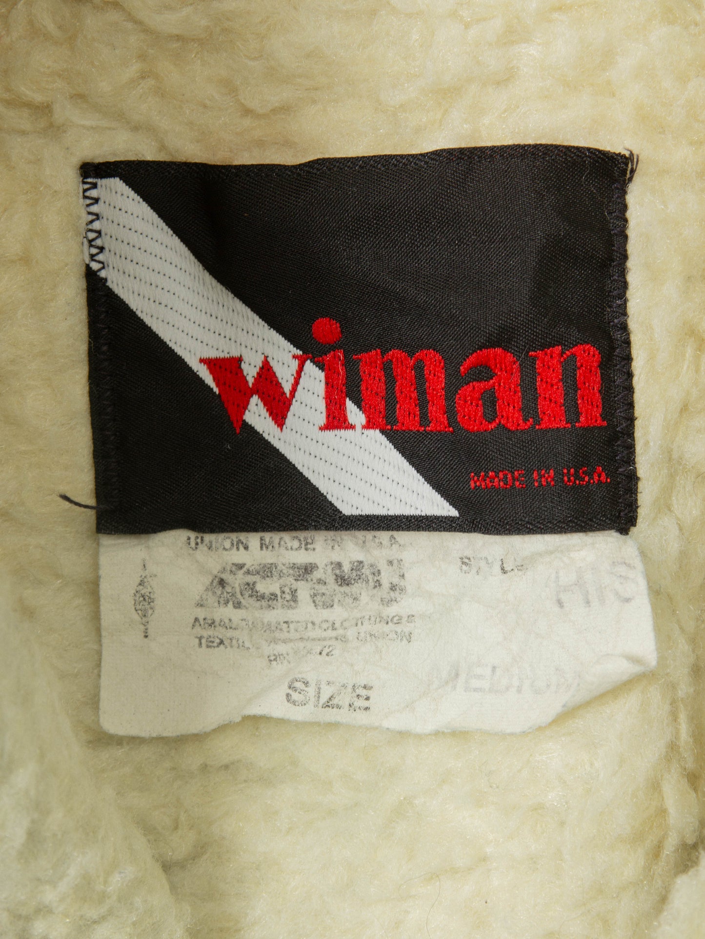 Vtg 1970s Wiman Sherpa Denim Coat - Made in USA (M)