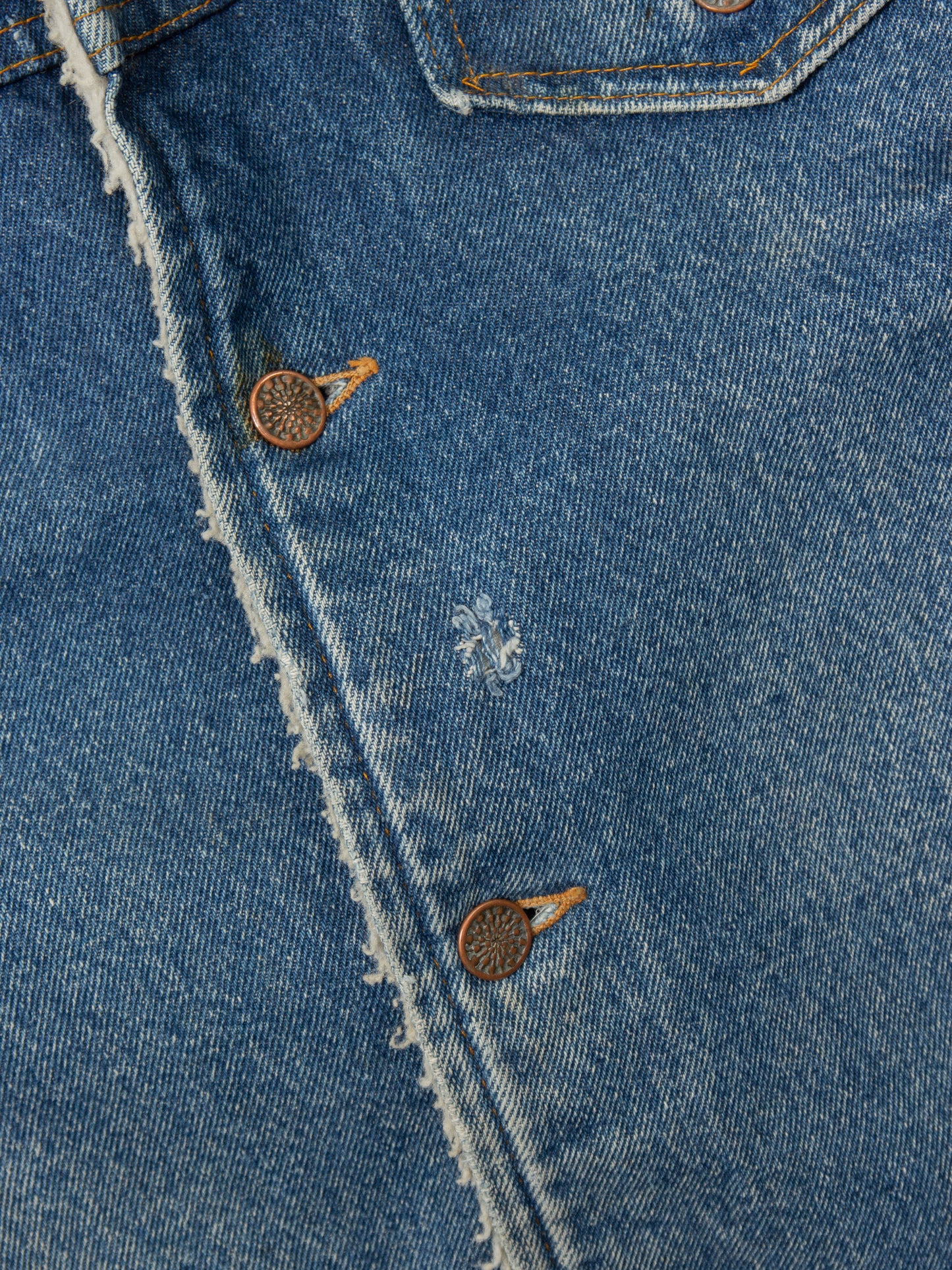 Vtg 1970s Sherpa Lined Denim Jacket (M)