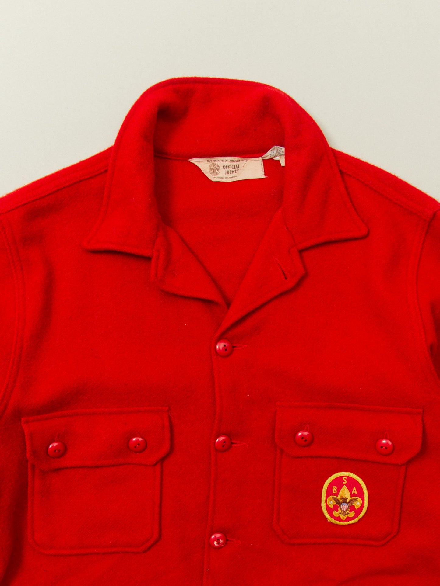 Vtg 1960s Boy Scouts of America Wool Shirt – Made in USA (L)