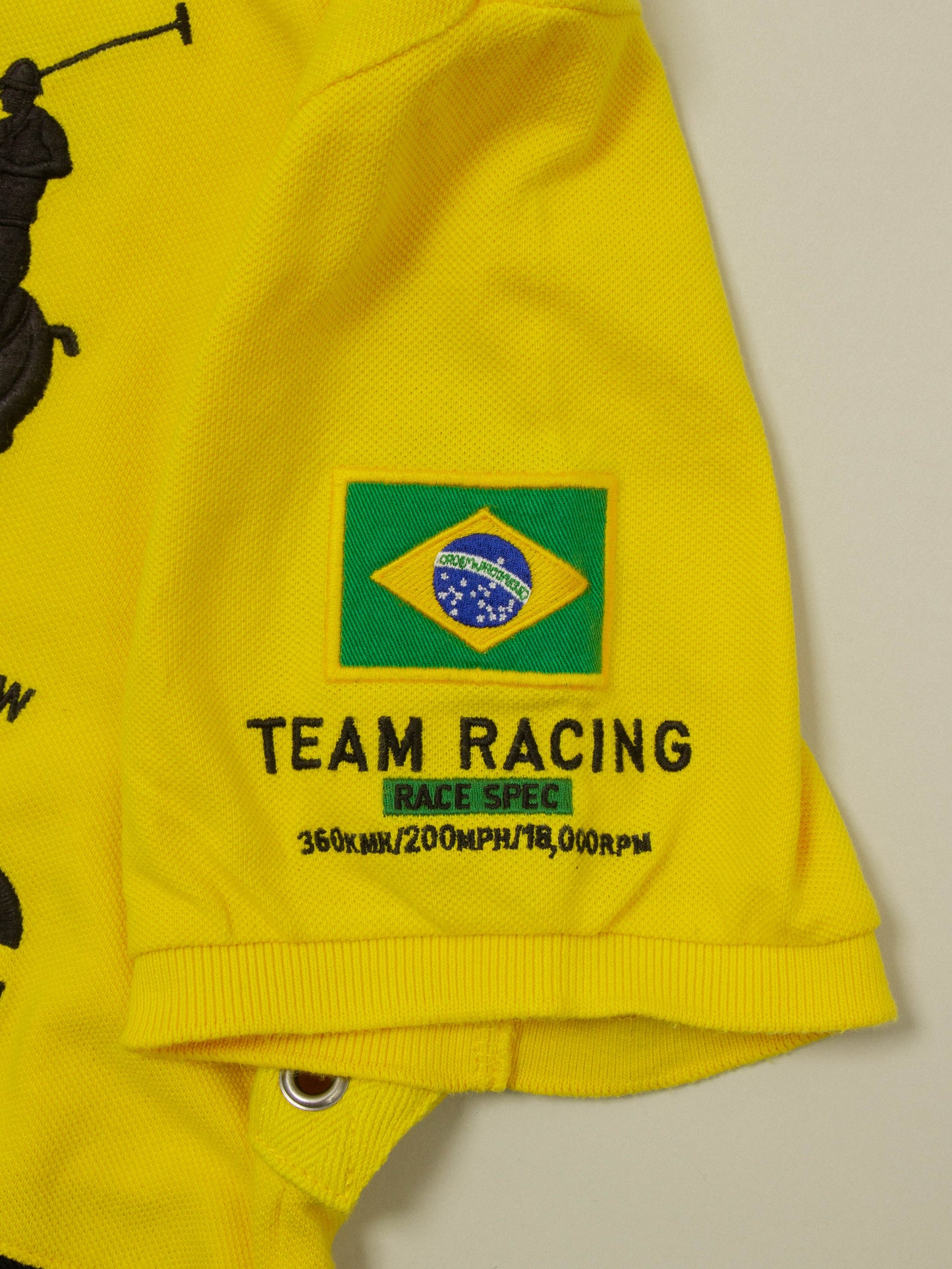 2000s Ralph Lauren Brazil Racing Team Polo Shirt (M)