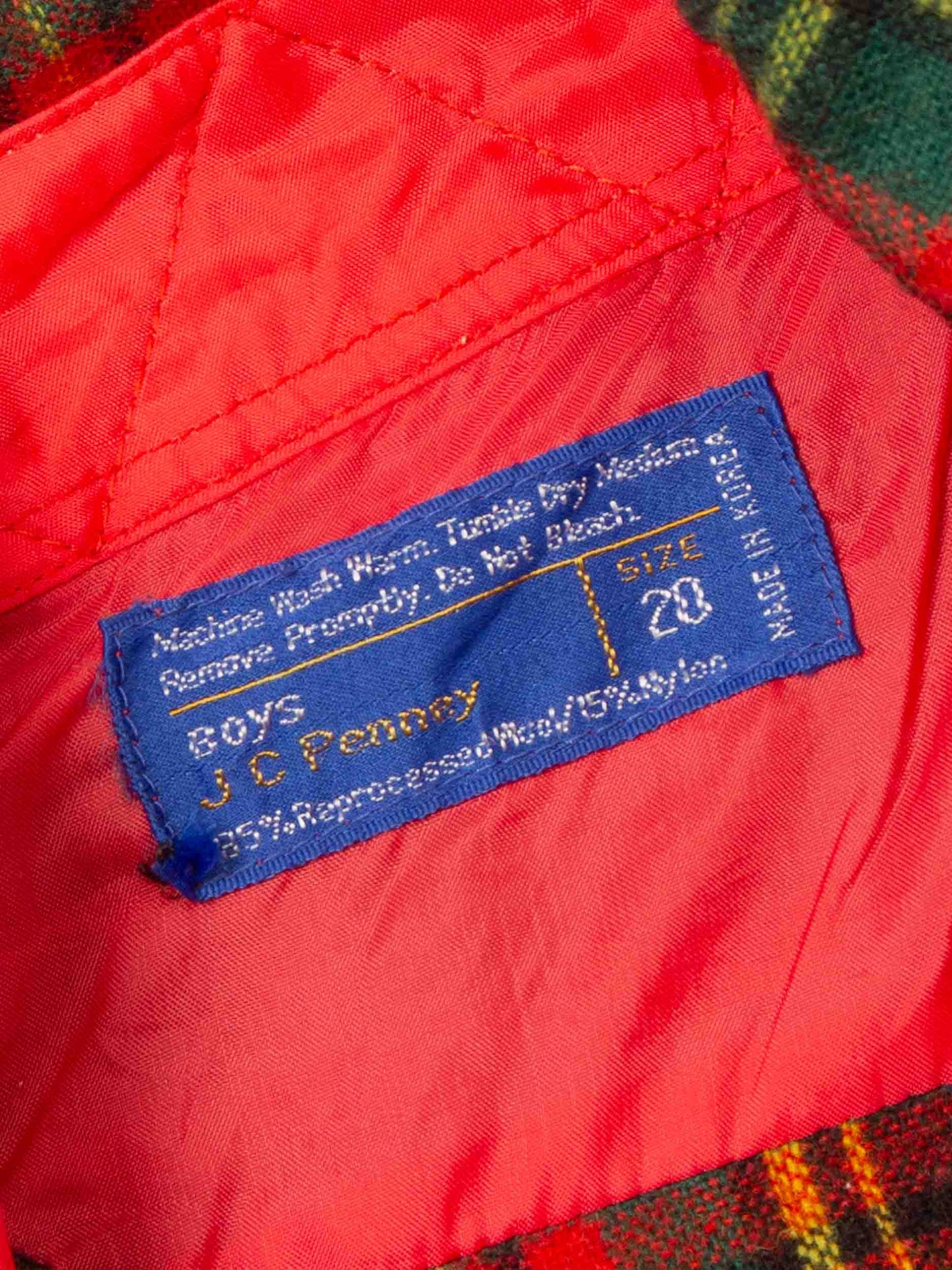 Vtg 1980s JCPenney Wool Shirt – Made in Korea (XS)