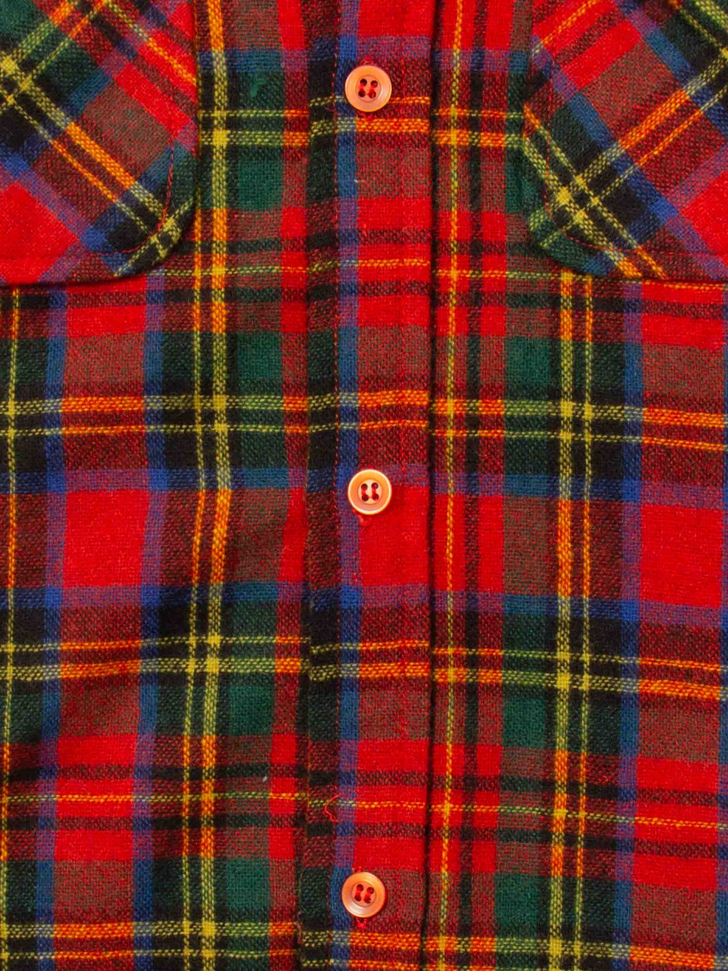 Vtg 1980s JCPenney Wool Shirt – Made in Korea (XS)