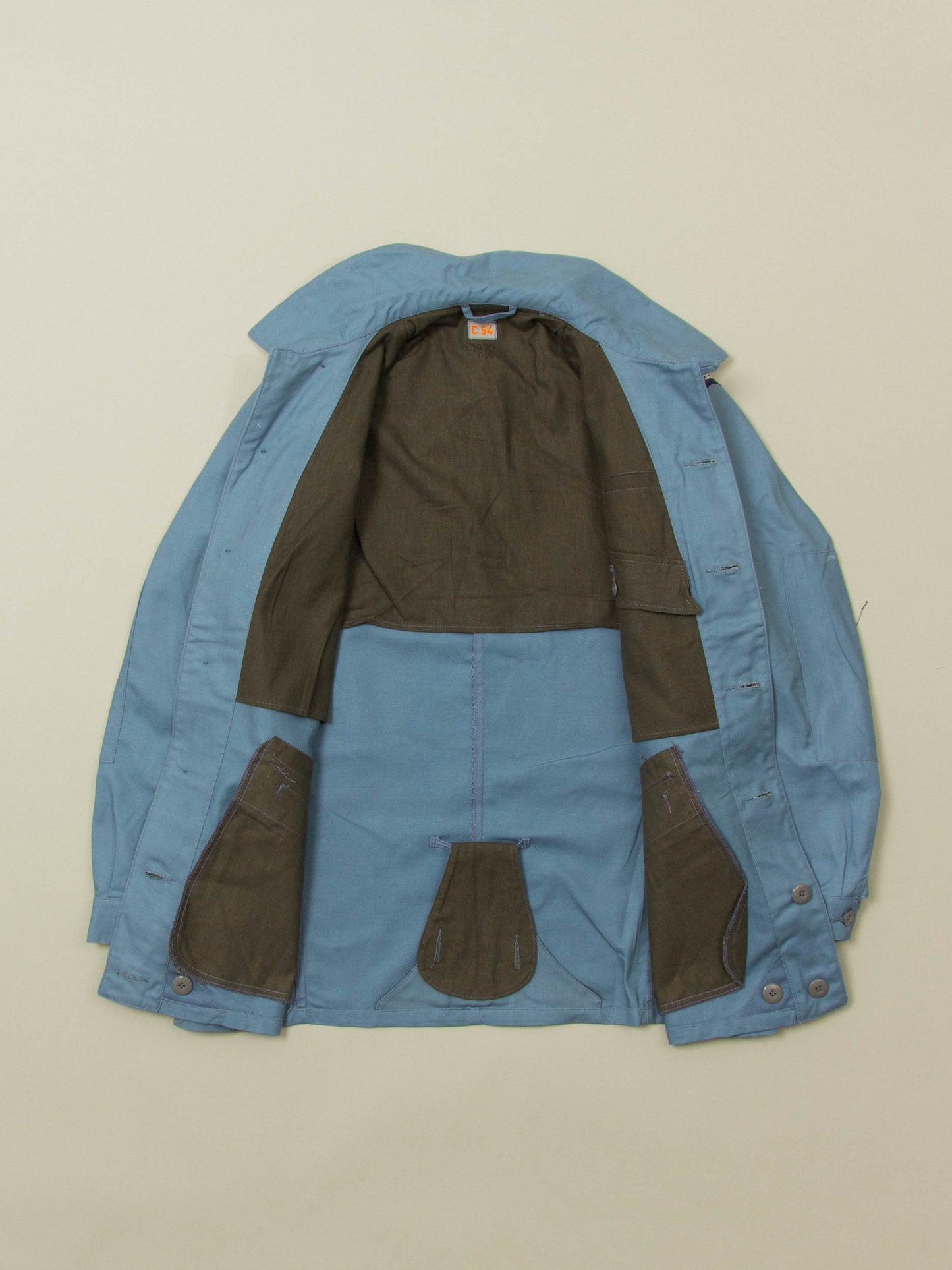 Vtg 1970s Deadstock Swedish Army Civil Defence Jacket
