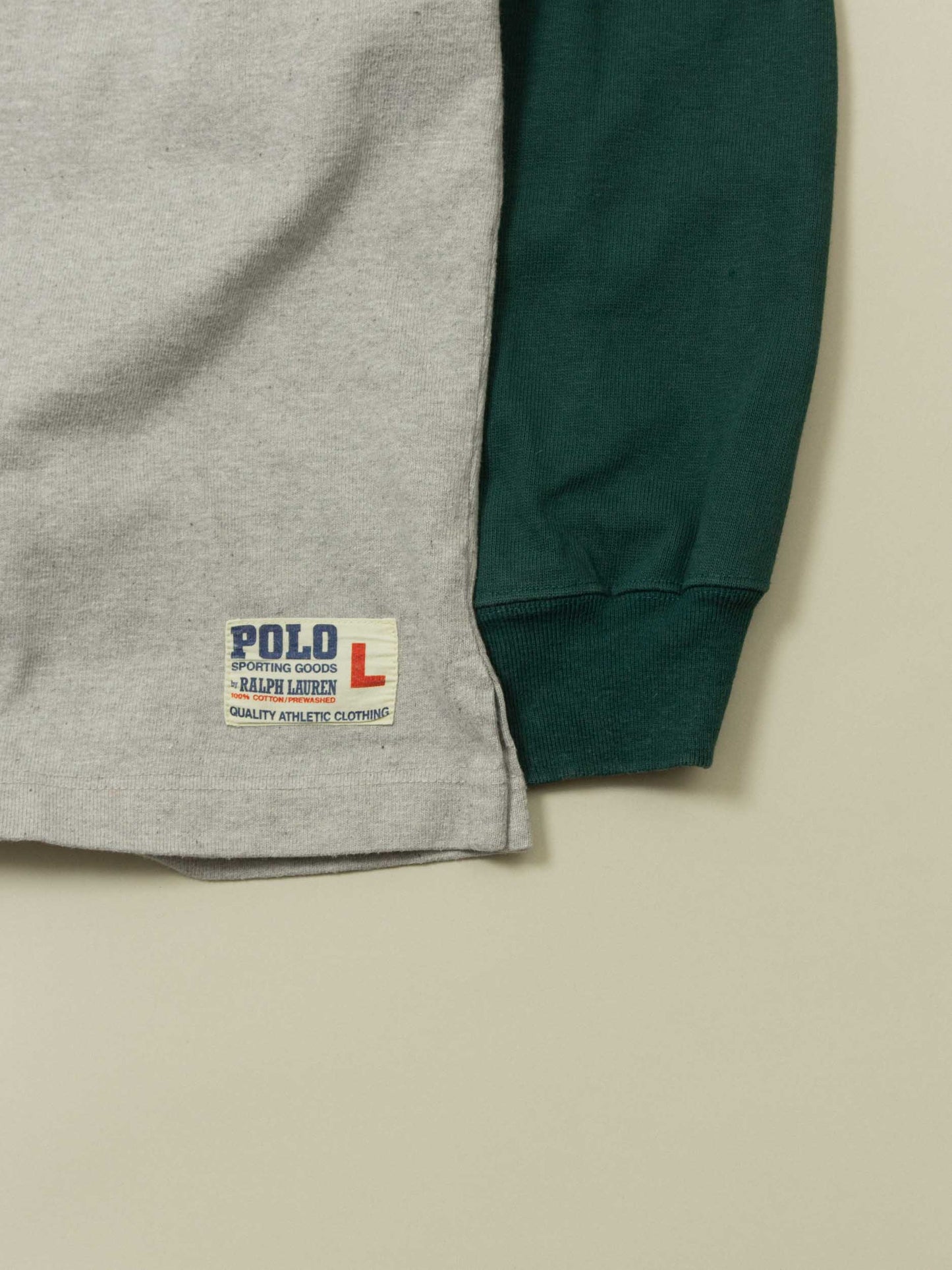 Vtg 1980s Polo Ralph Lauren Raglan Rugby Shirt – Made in USA (XL)