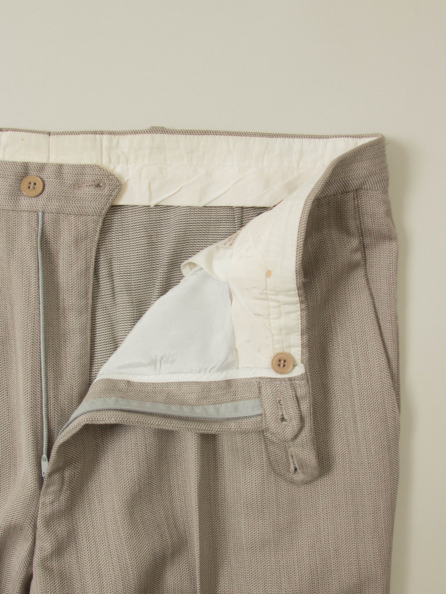Vtg Pleated HBT Wool Dress Trousers - Made in Italy (38x30)